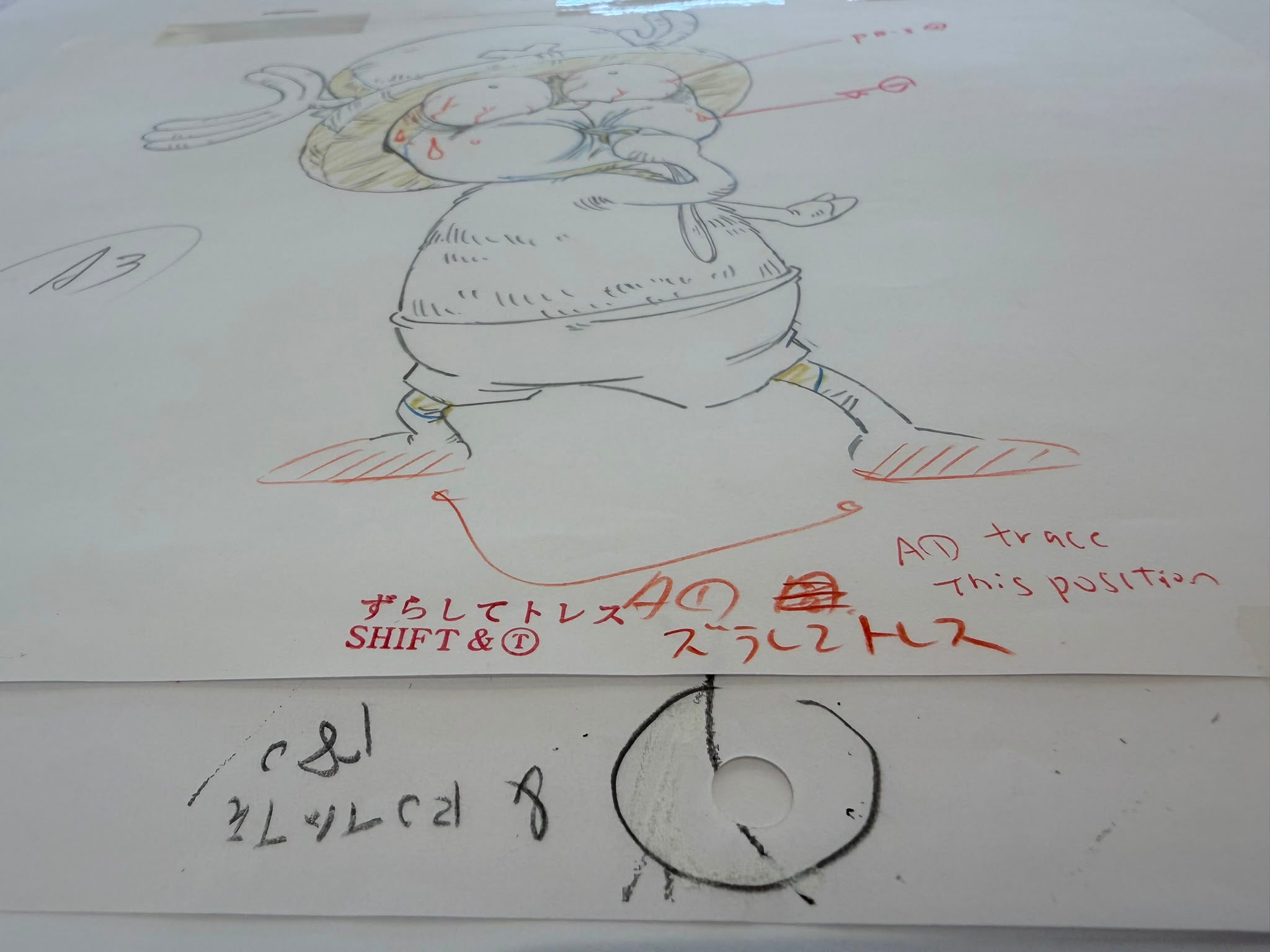 One Piece Original Genga, Layout Copy & Timesheet (Tony Tony Chopper) 5-Piece Set