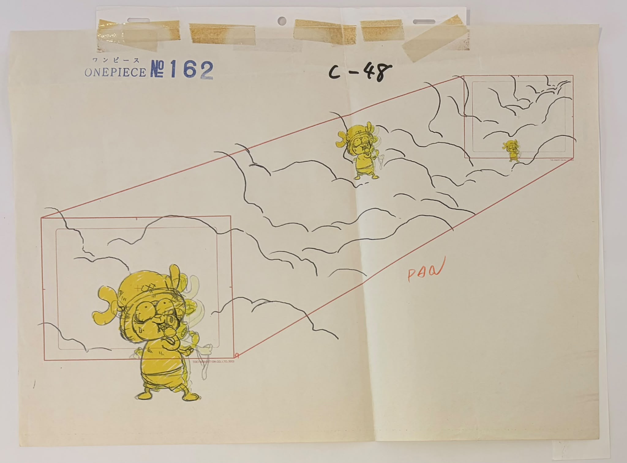 One Piece Original Genga, Layout Copy & Timesheet (Tony Tony Chopper) 5-Piece Set