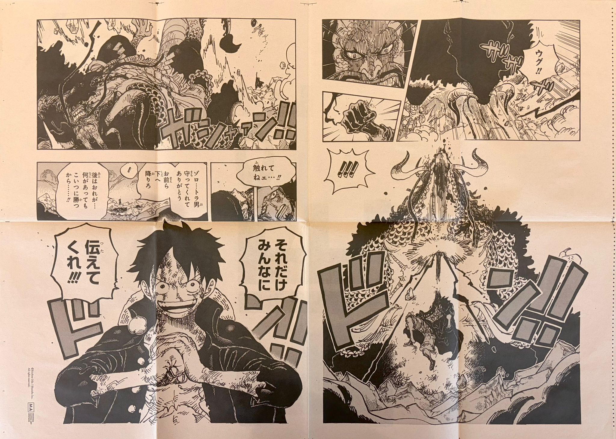 One Piece Limited Manga Panel Poster (Monkey D Luffy Vs Kaido)