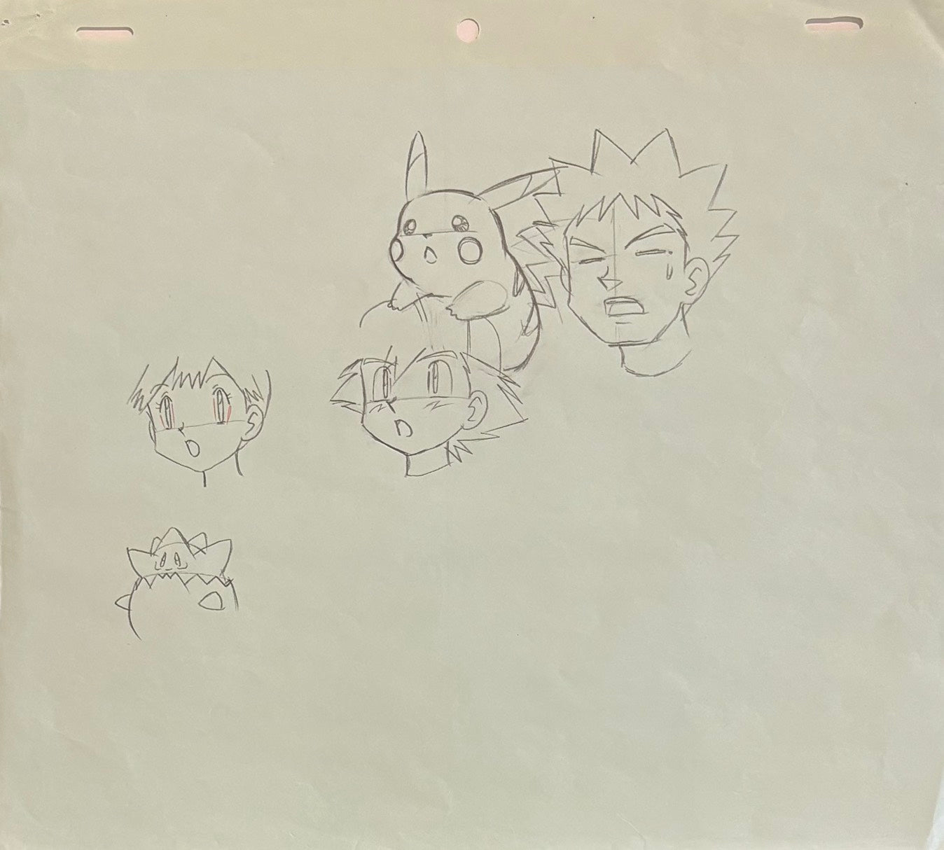 Pokemon Original Sketch (Ash, Pikachu, Misty, Brock, Togepi)