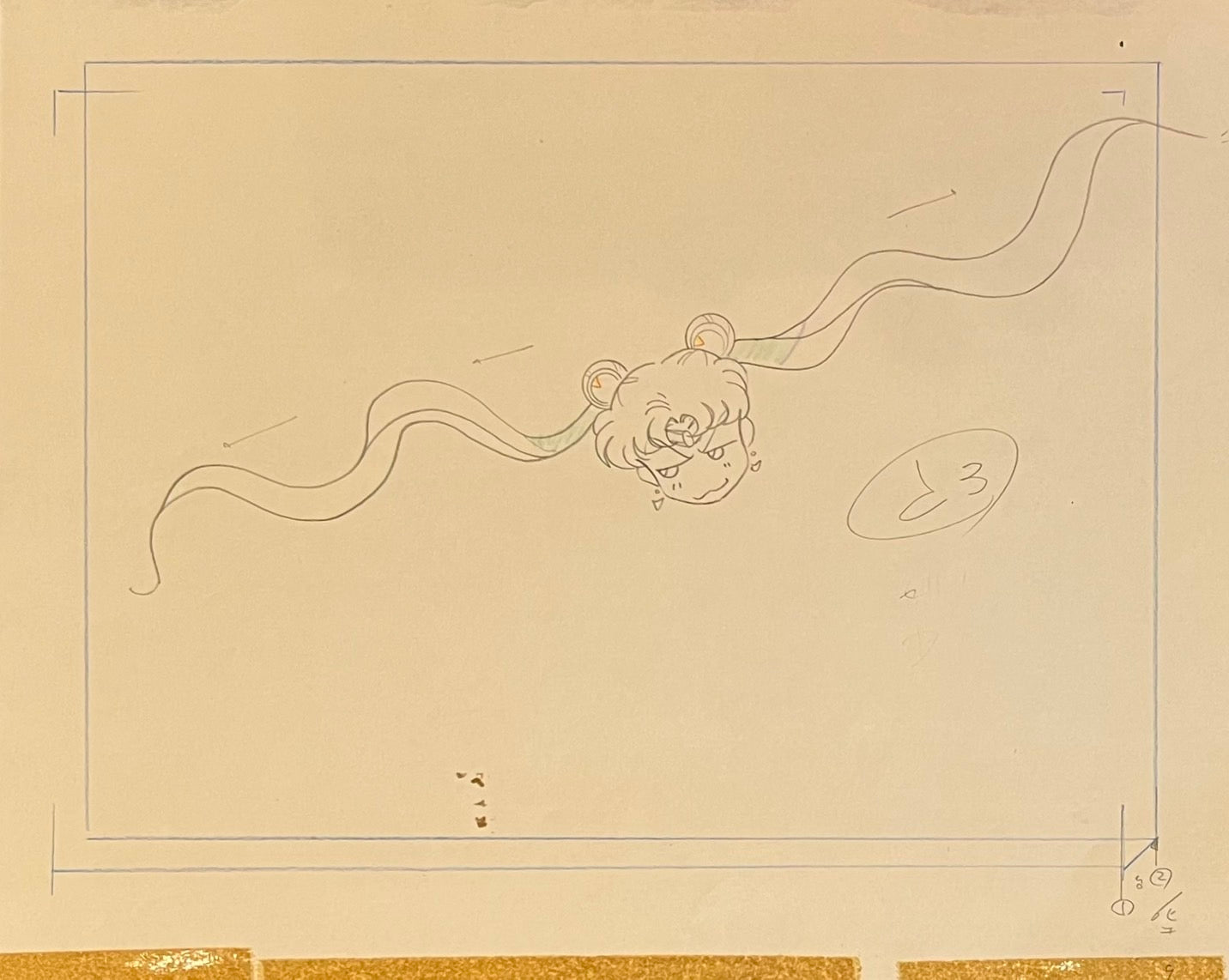 Dibujo original de Sailor Moon, 5 páginas (Sailor Moon, Sailor Mars y Chibi Moon)