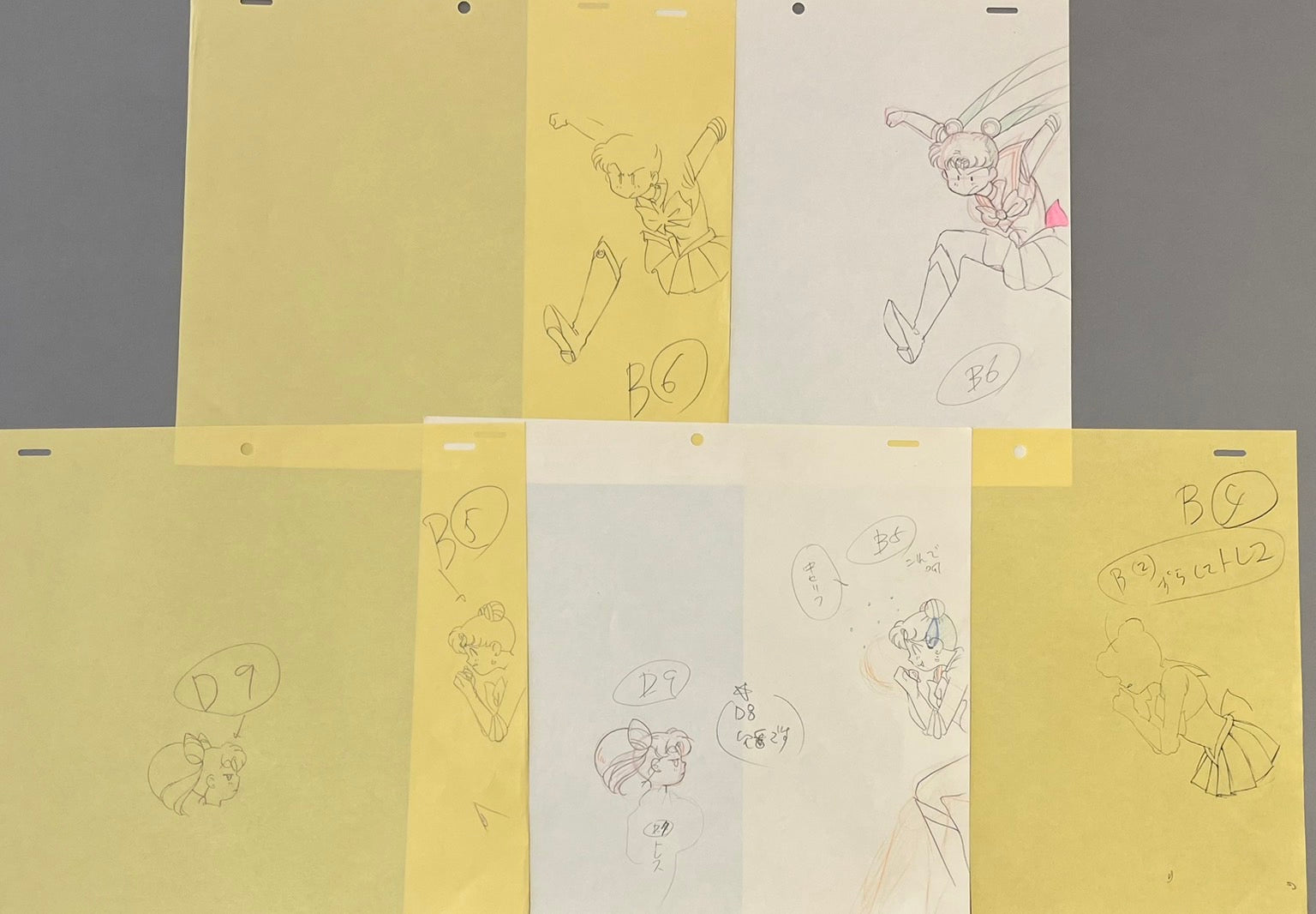 Dibujo original de Sailor Moon, 6 páginas (Tsukino Usagi/Serena)