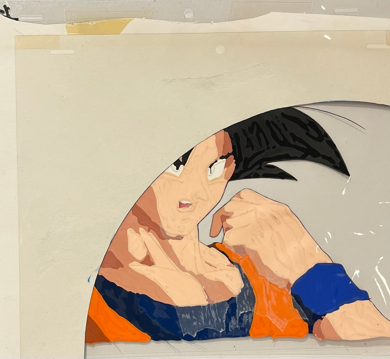 Célula, Boceto y Fondo Originales de Dragon Ball (Goku)