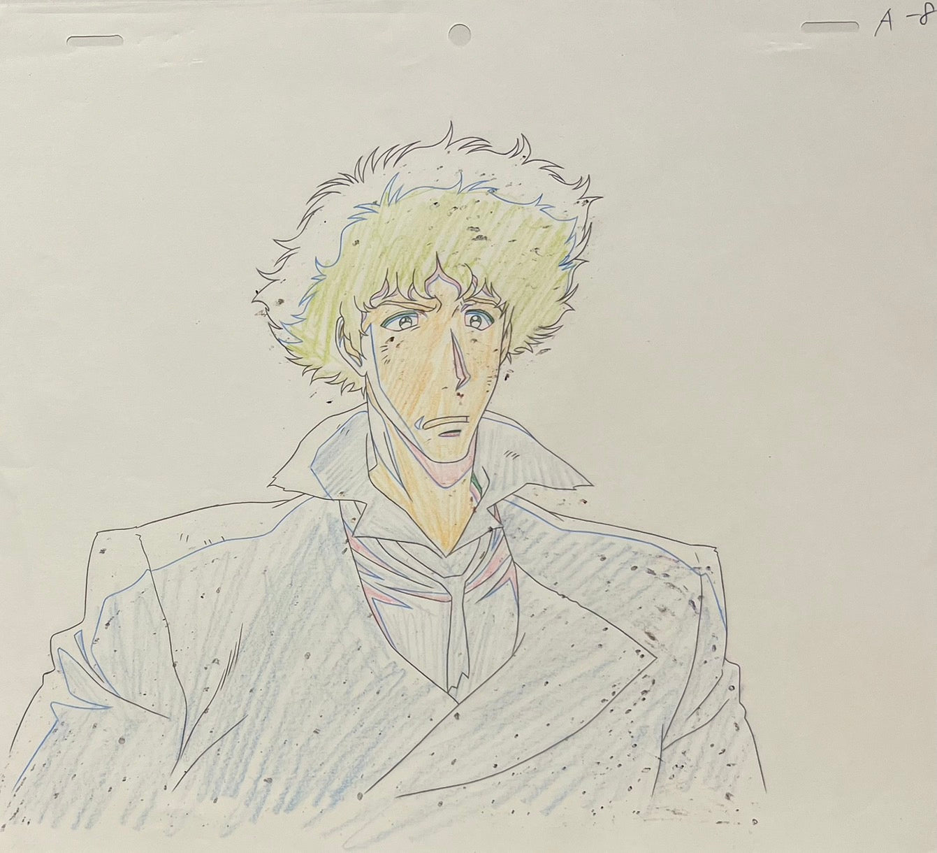 星际牛仔原版赛璐珞片和素描（斯派克·斯皮格尔）