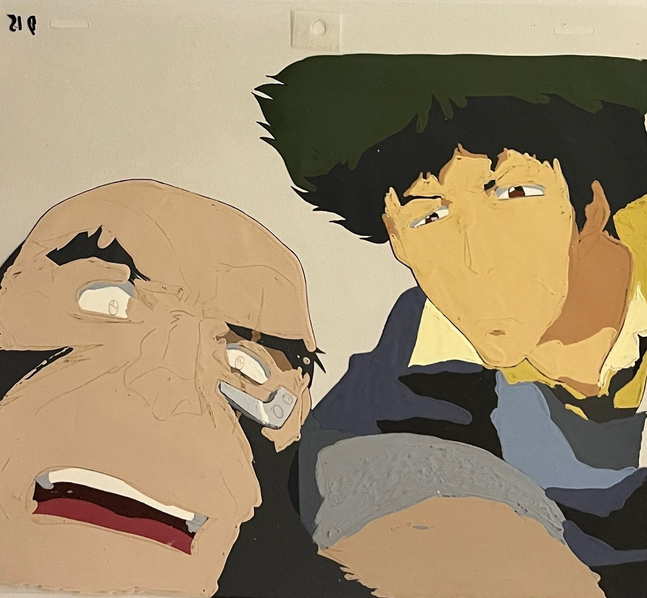 星际牛仔原版赛璐珞片和素描（斯派克·斯皮格尔和杰特·布莱克）