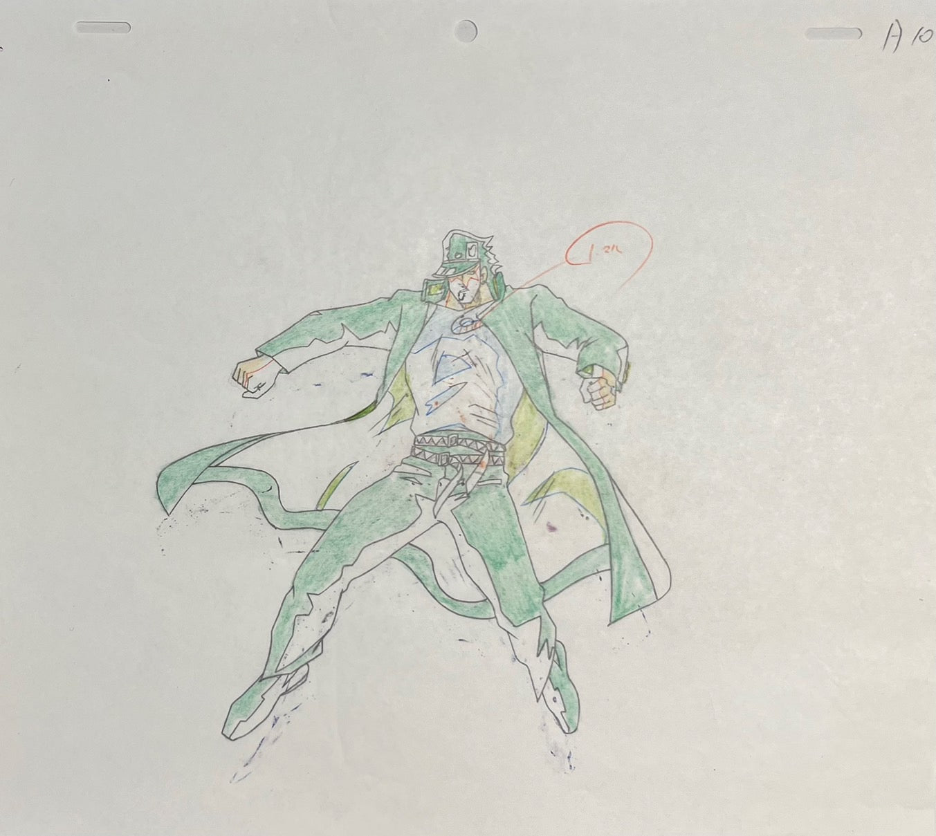 Cels &amp; Sketches de JoJo's Bizarre Adventure (Jotaro Kujo y Star Platinum)