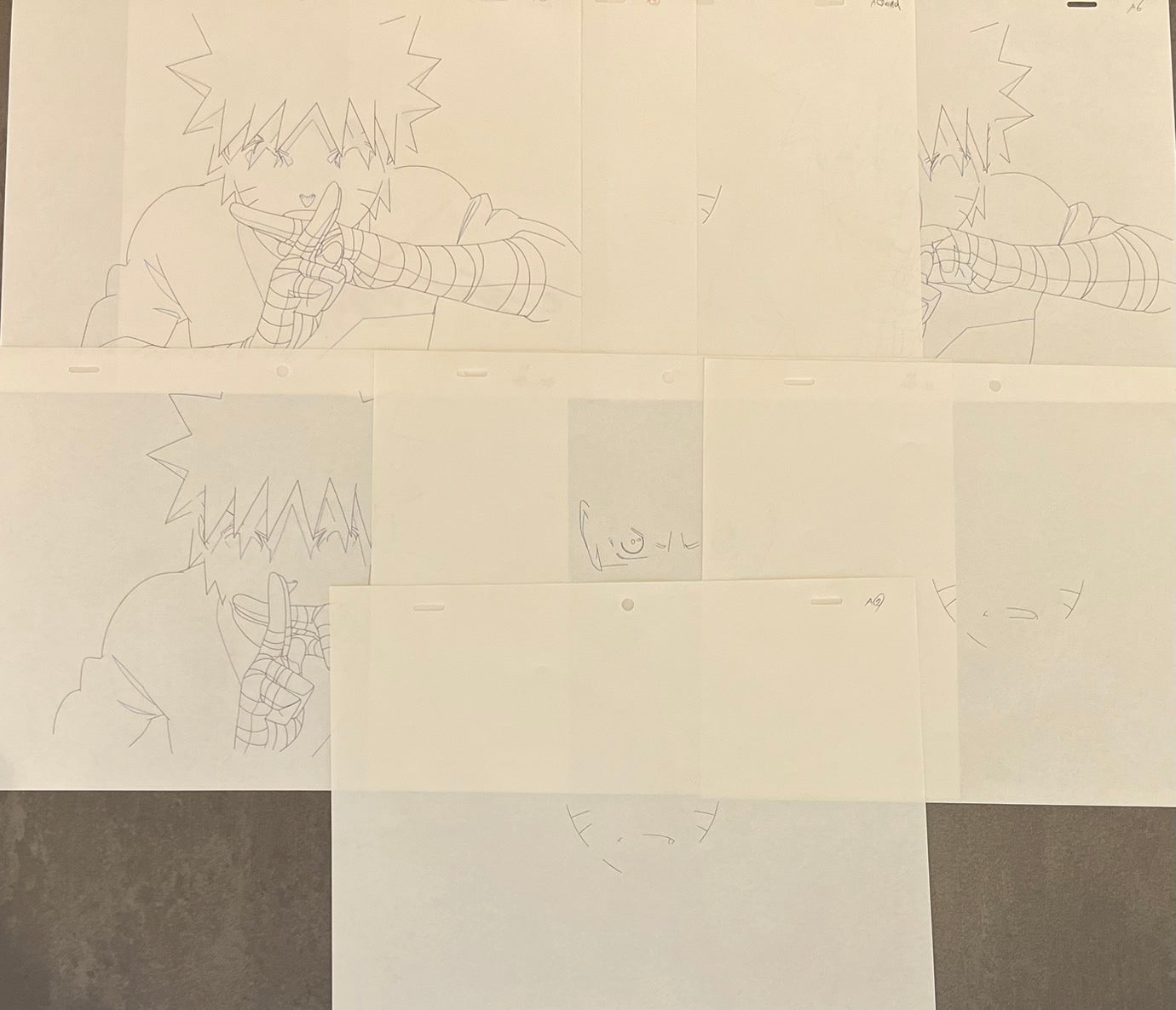 《火影忍者》原画（漩涡鸣人）9页套装