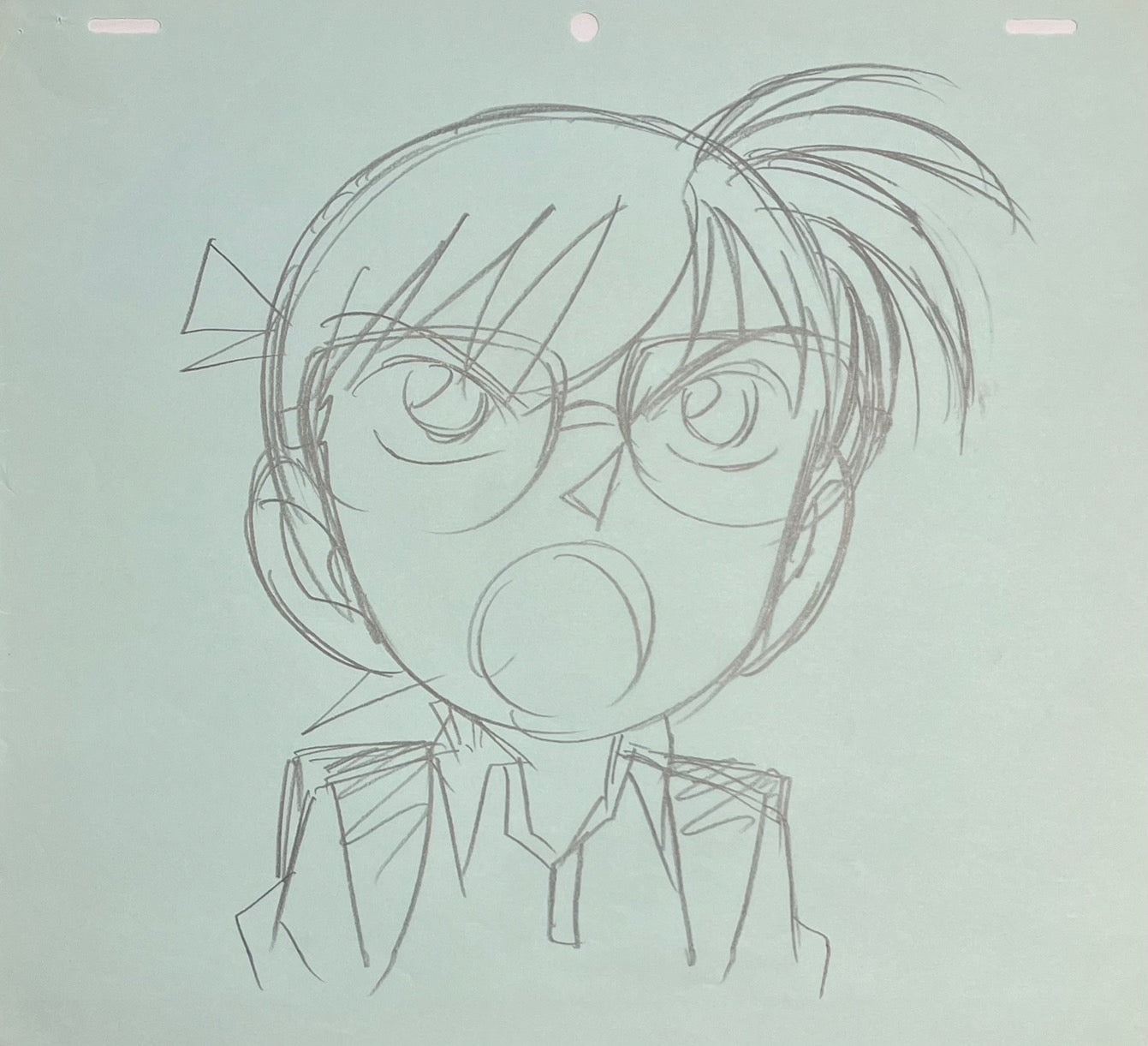 Detective Conan Original 3 Page Drawing (Edogawa Conan)