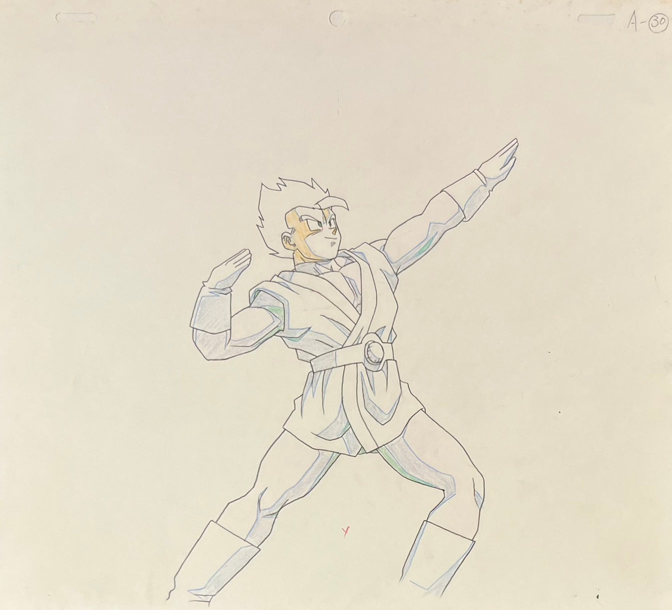 Dragonball Original Cel and Sketch (Gohan)