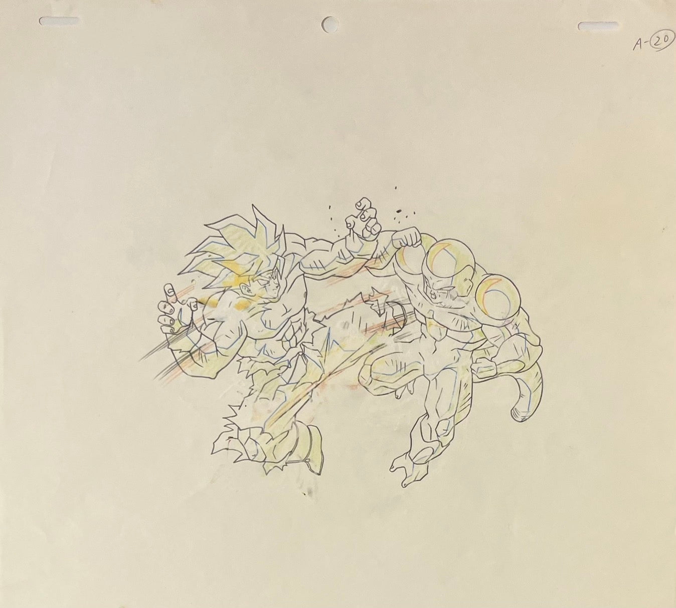 Dragonball Original Cel and Sketch (Goku Vs. Frieza)