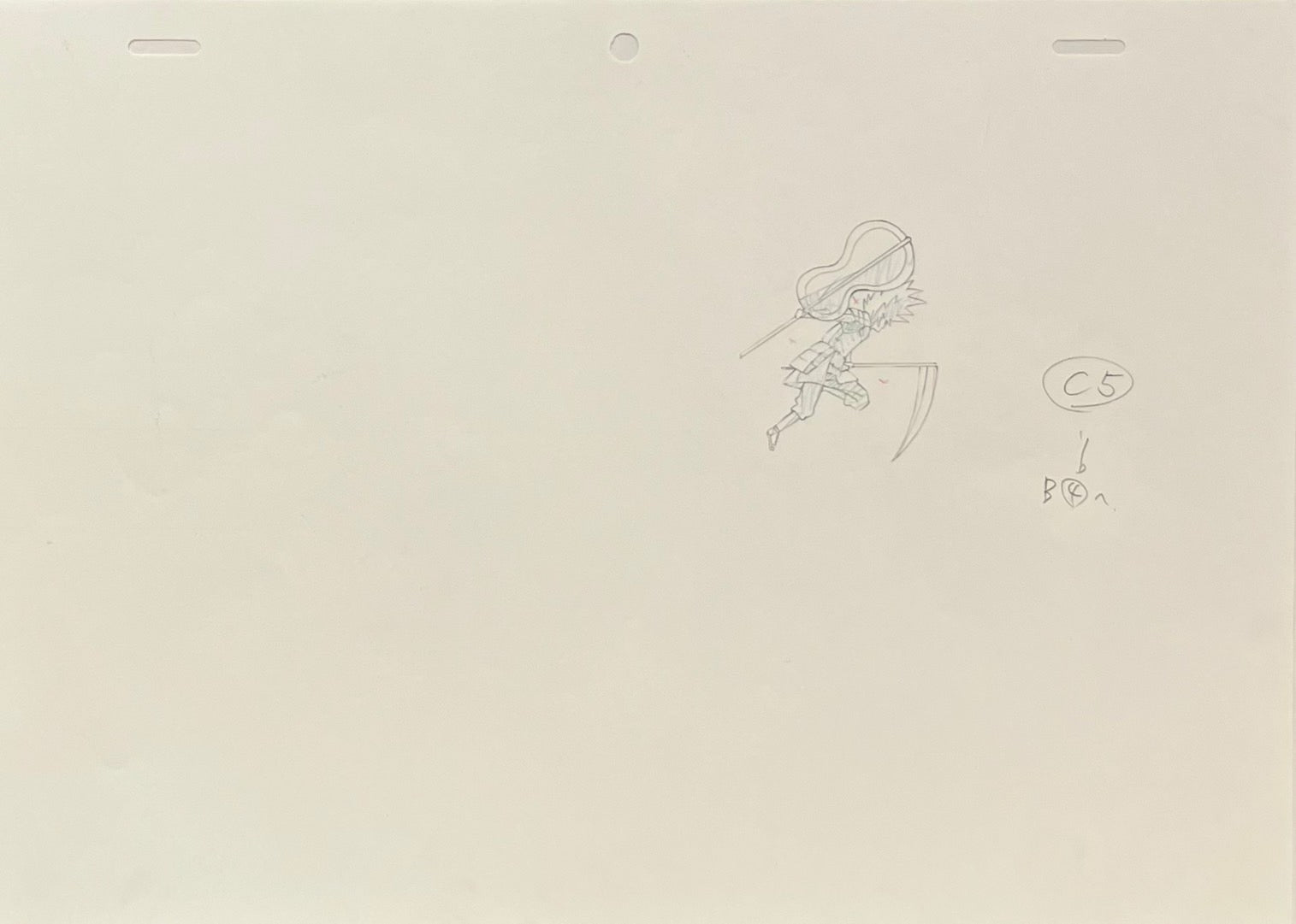 《火影忍者》原画（九尾/九喇嘛与斑）4页手稿