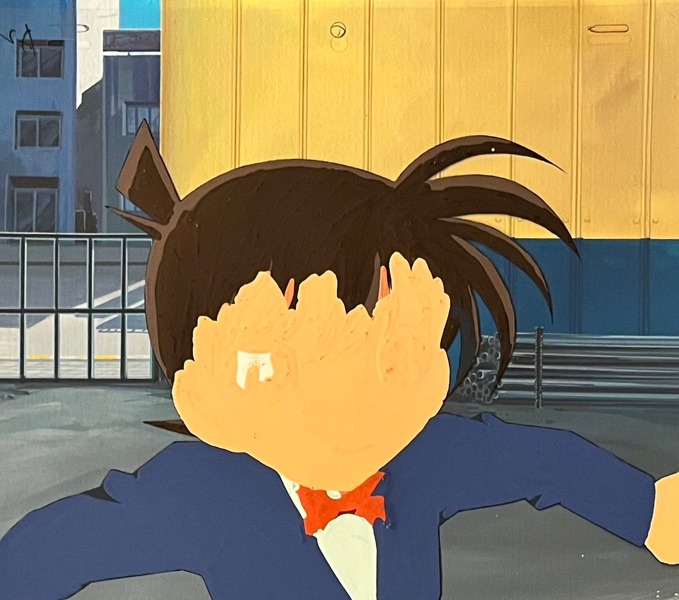 Detective Conan Original Cel and Background (Conan Edogawa)