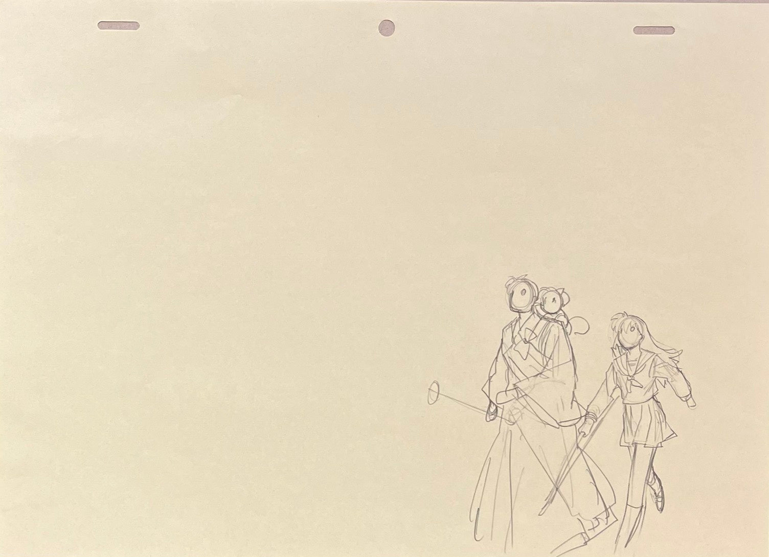 Inuyasha Original 5 Page Drawing (Inuyasha, Kagome Higurashi, Miroku, Shippo)