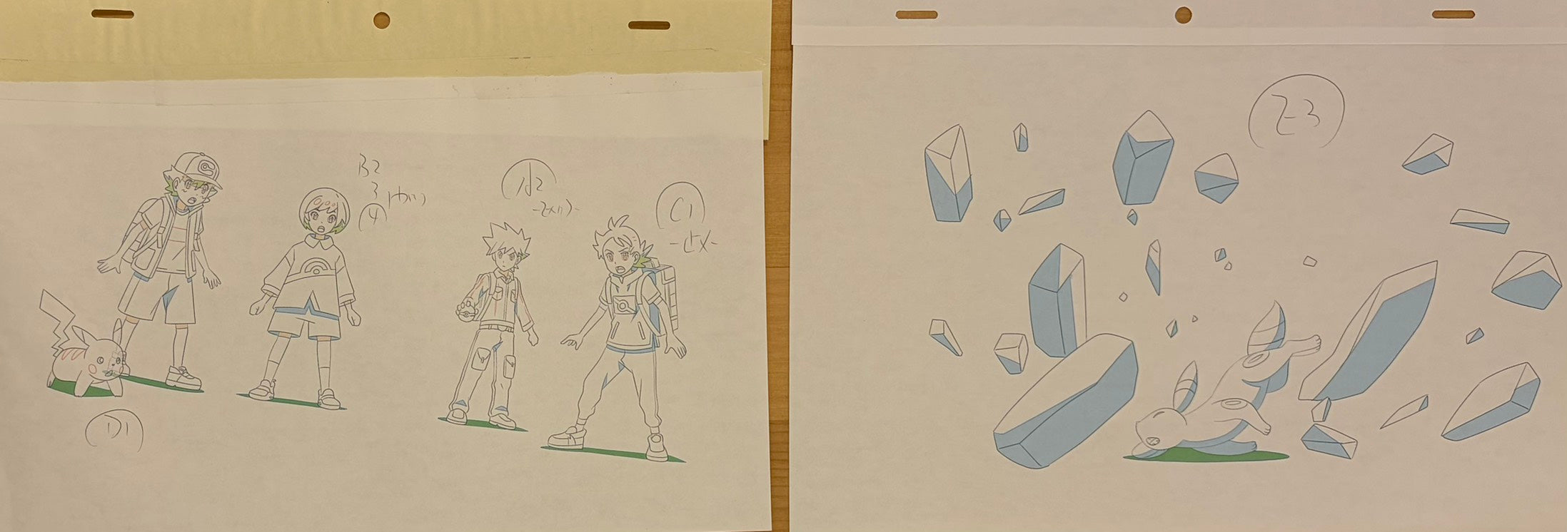 Pokémon Original 10 Page Drawing (Ash, Pikachu, Goh, Horace, Gary, & Umbreon )