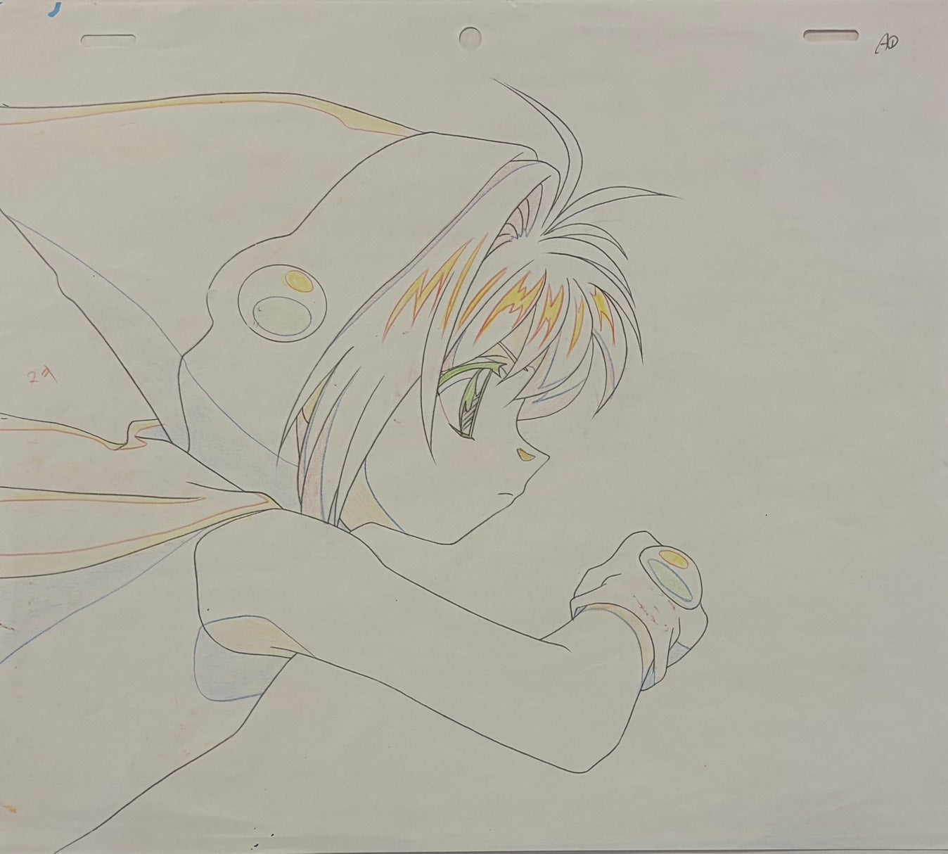 Cardcaptor Sakura Original Cel and Drawing (Kinomoto Sakura