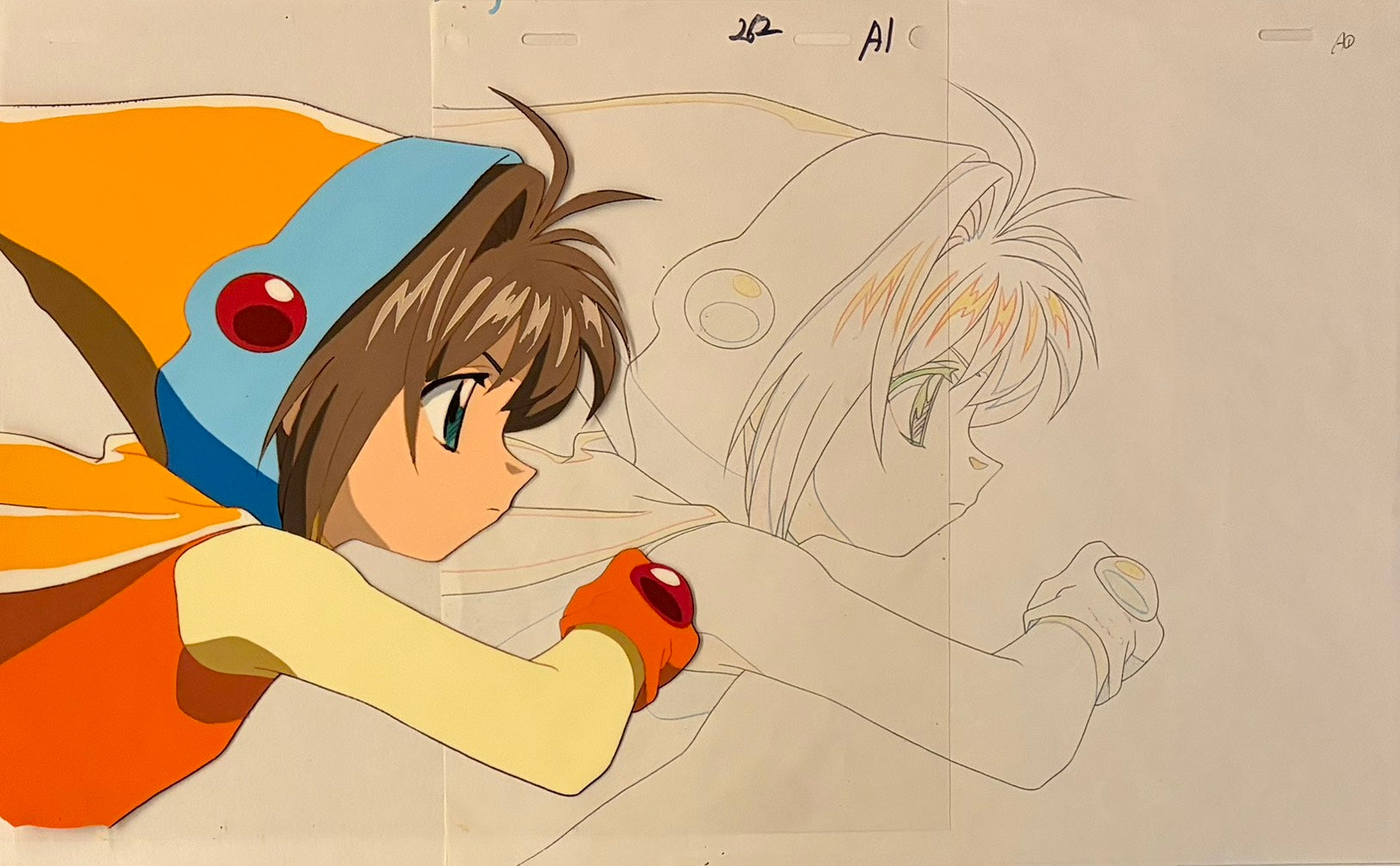 Cardcaptor Sakura Original Cel and Drawing (Kinomoto Sakura