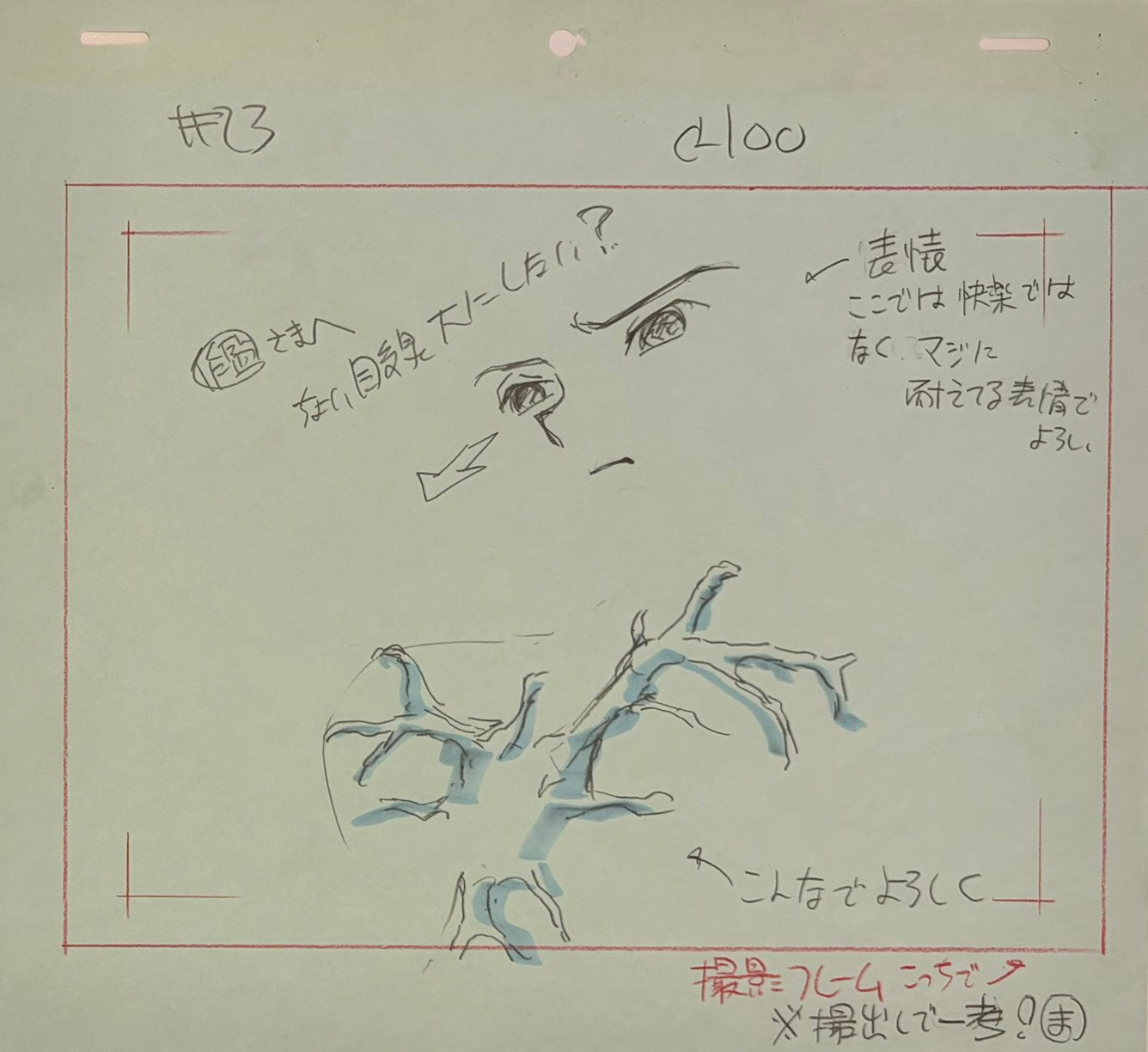 Neon Genesis Evangelion Original Genga Layout and Drawing (Ayanami Rei)