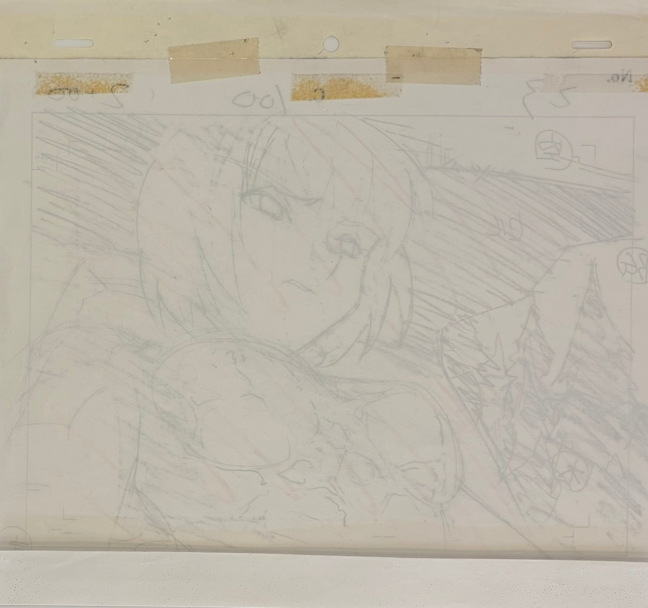 Neon Genesis Evangelion Original Genga Layout and Drawing (Ayanami Rei)