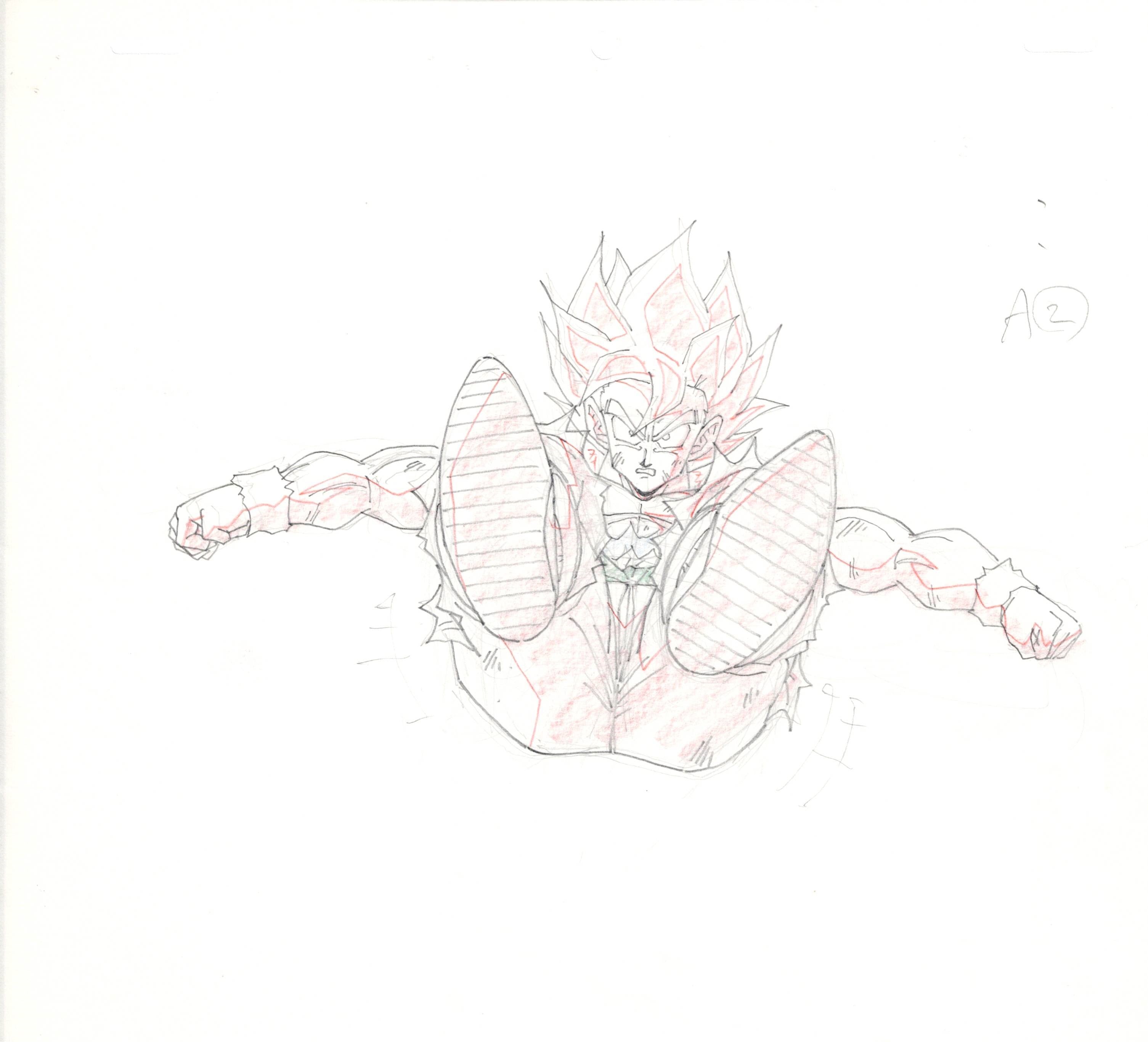 Dragon Ball Z Original Drawing (Son Goku) 2-page Set