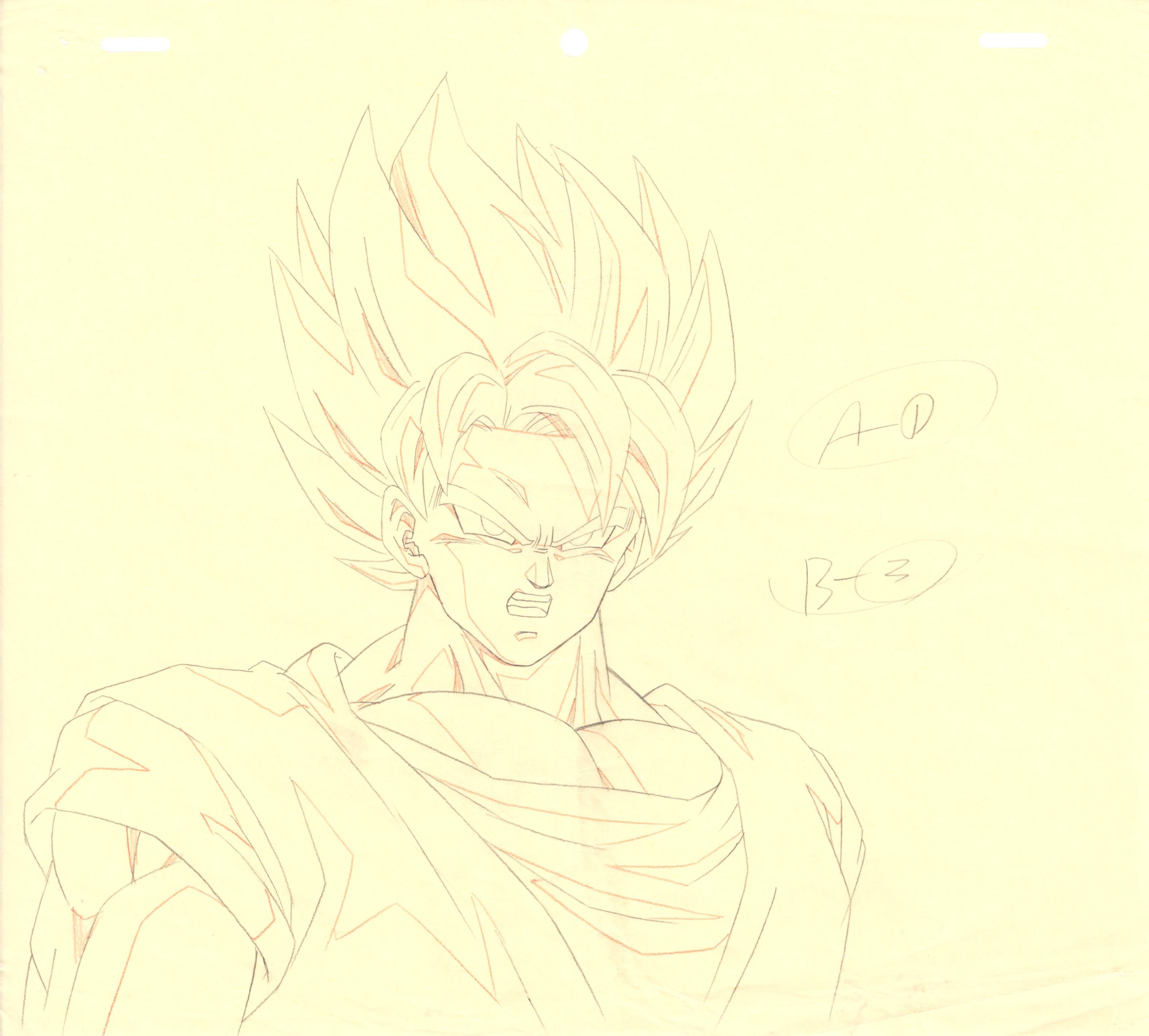DragonballZ Original Drawing 2 Page Set (Son Goku)