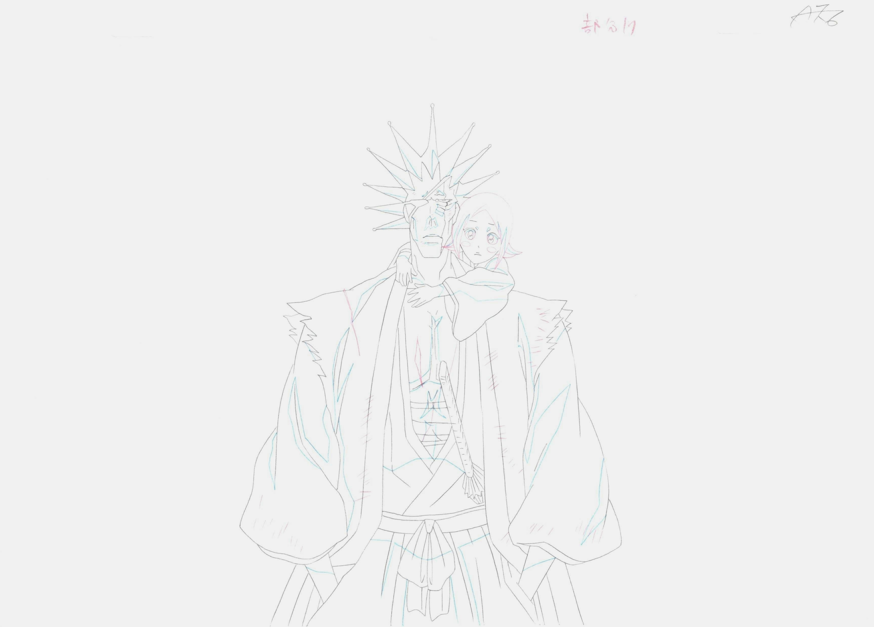 Bleach Original Drawing (Zaraki Kenpachi & Kusajishi Yachiru)