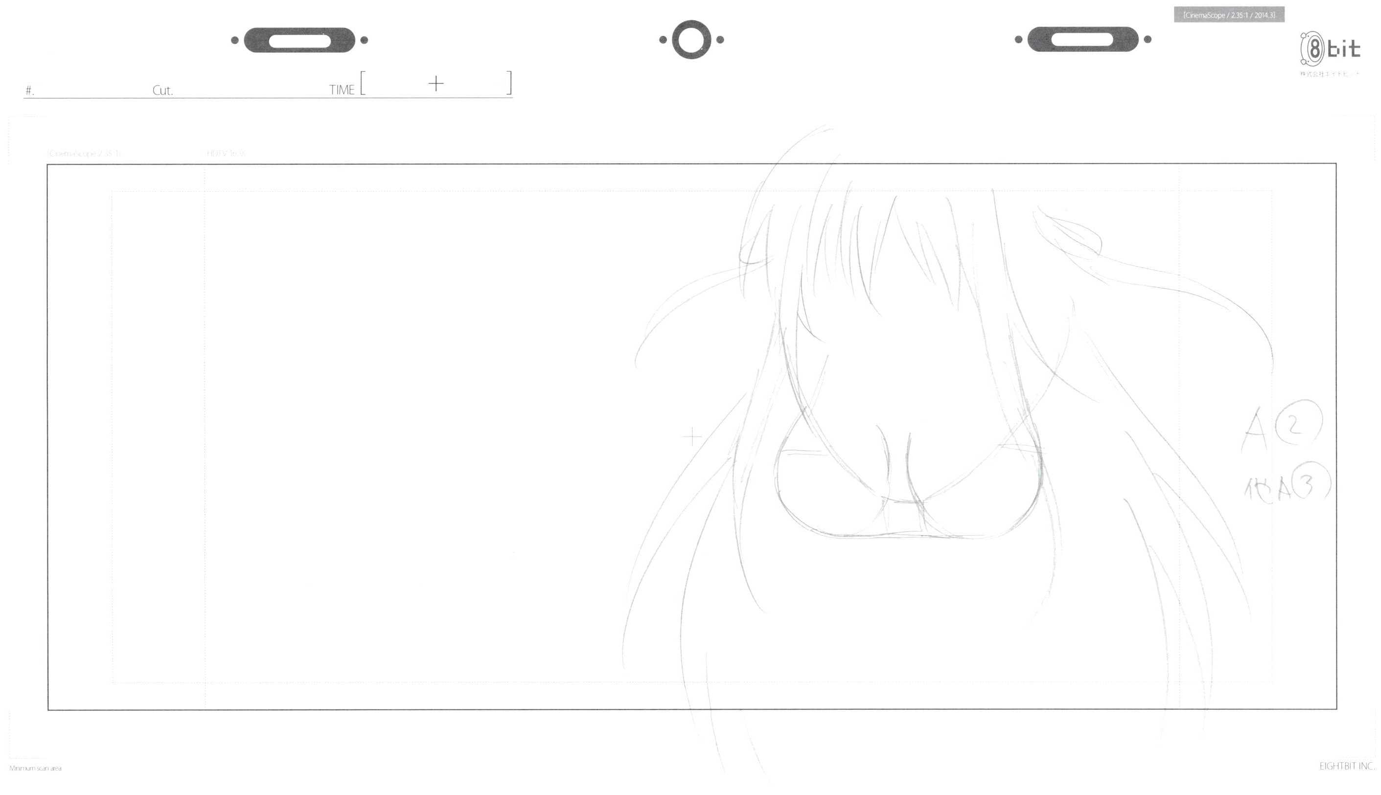 The Fruit of Grisaia Original Drawing (Amane Suou, Yuuji Kazami) 6-page Set & Timesheet