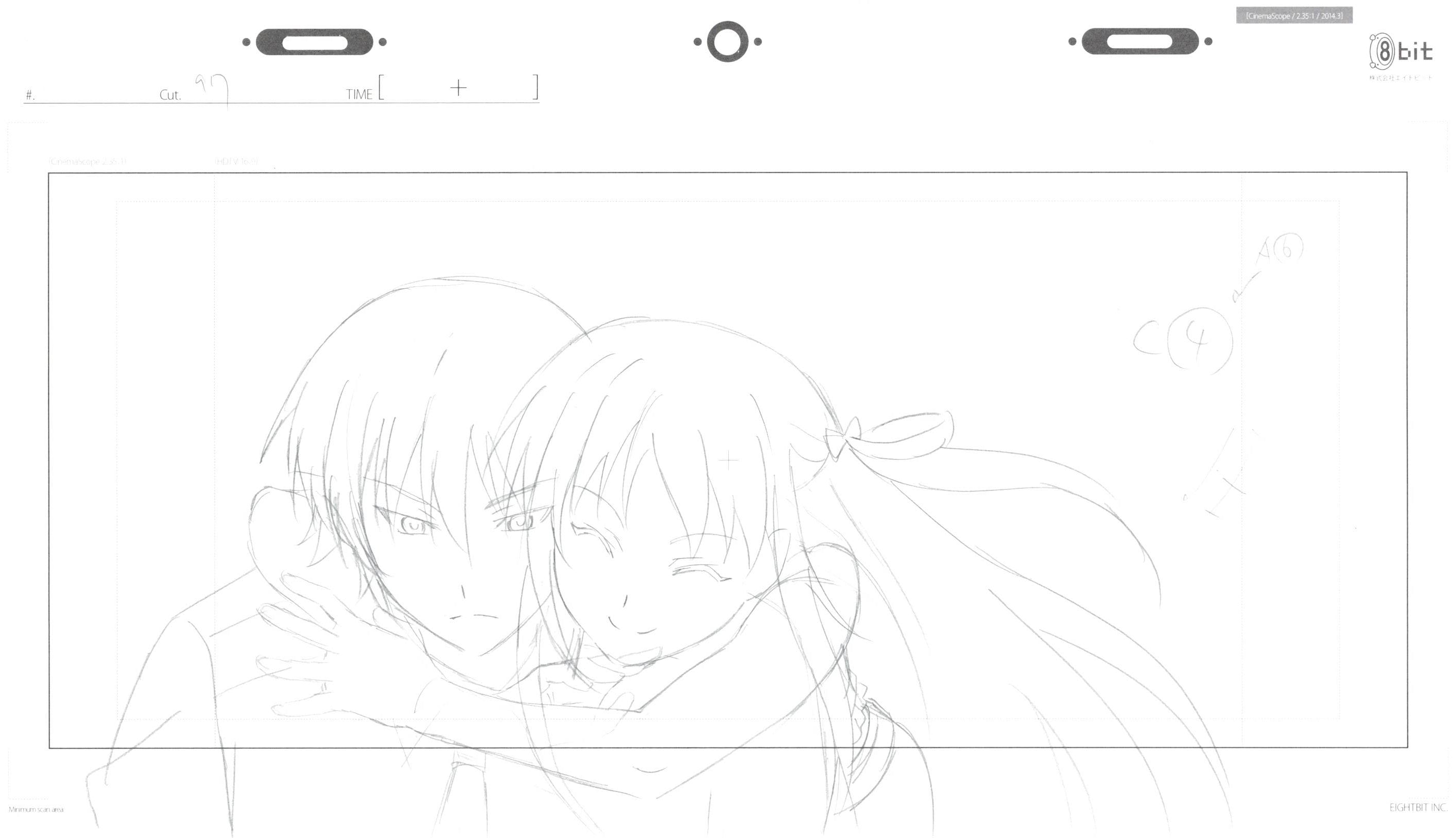 The Fruit of Grisaia Original Drawing (Amane Suou, Yuuji Kazami) 6-page Set