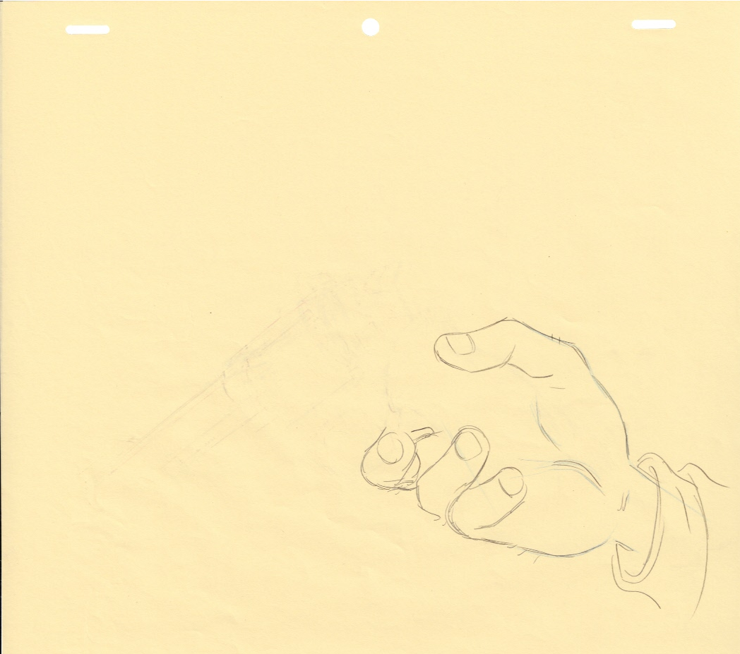 Lupin III Original Sketch (Gun)