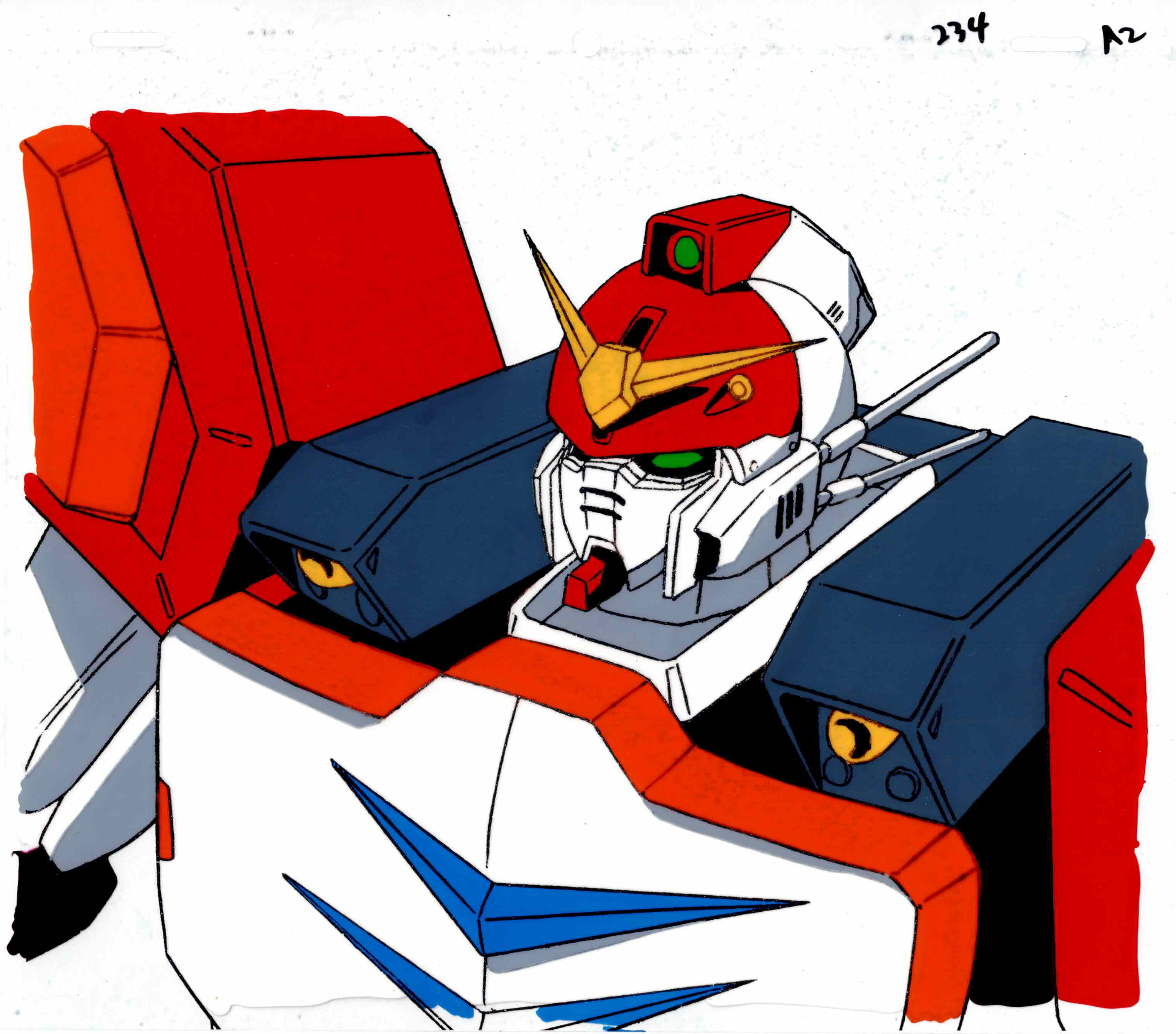 Mobile Suit Gundam Wing (Gundam Heavyarms) Original Cel and Drawing