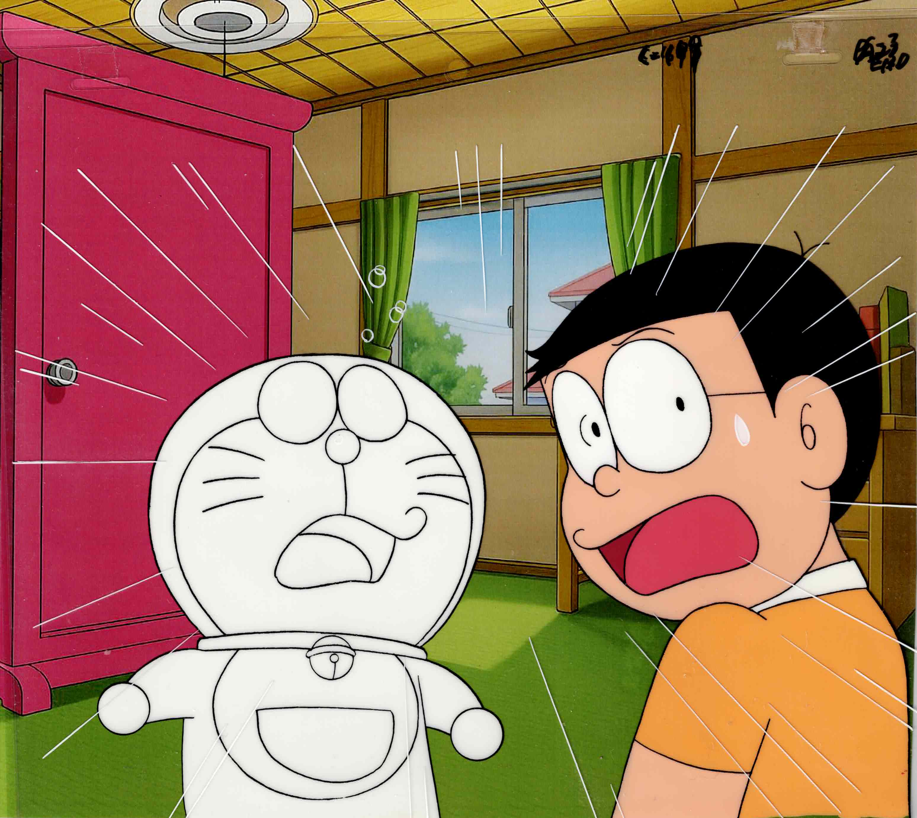 Doraemon Original Cel & Drawing 5 page set