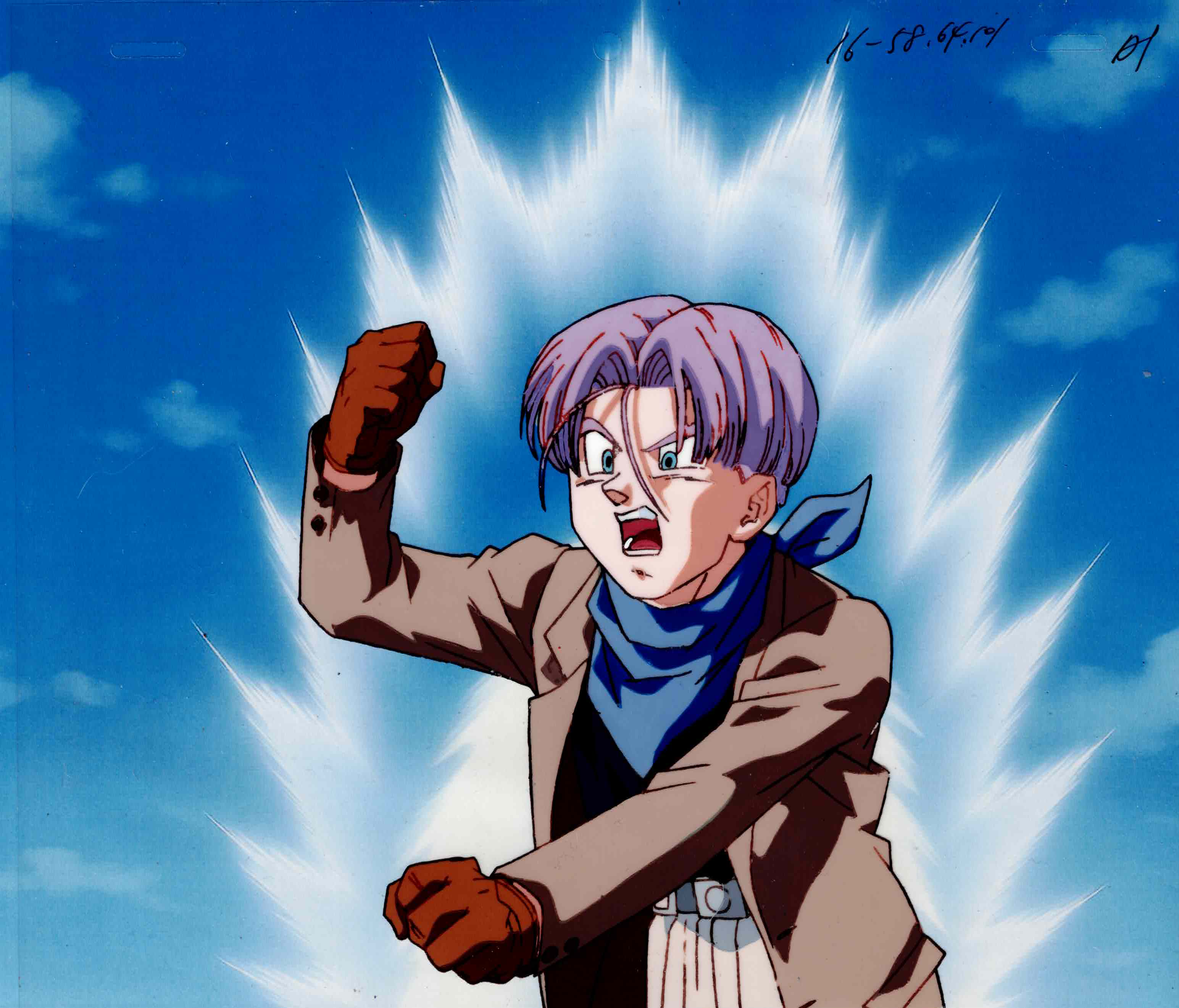 Dragon Ball GT Original Cel and Drawing (Trunks)