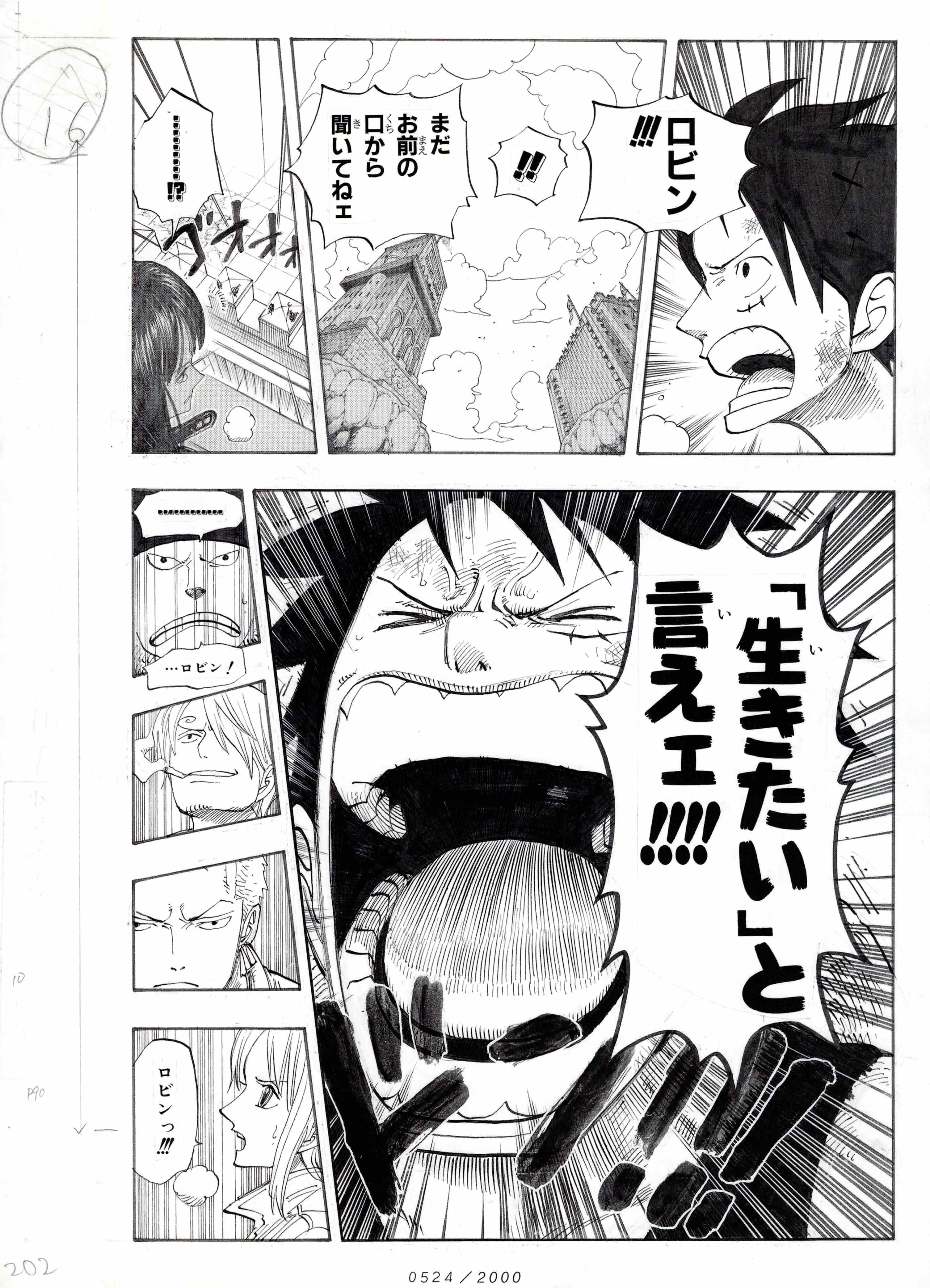 ONE PIECE Numbered Lottery Won Limited Reproduction (Luffy, Robin & other crew members)