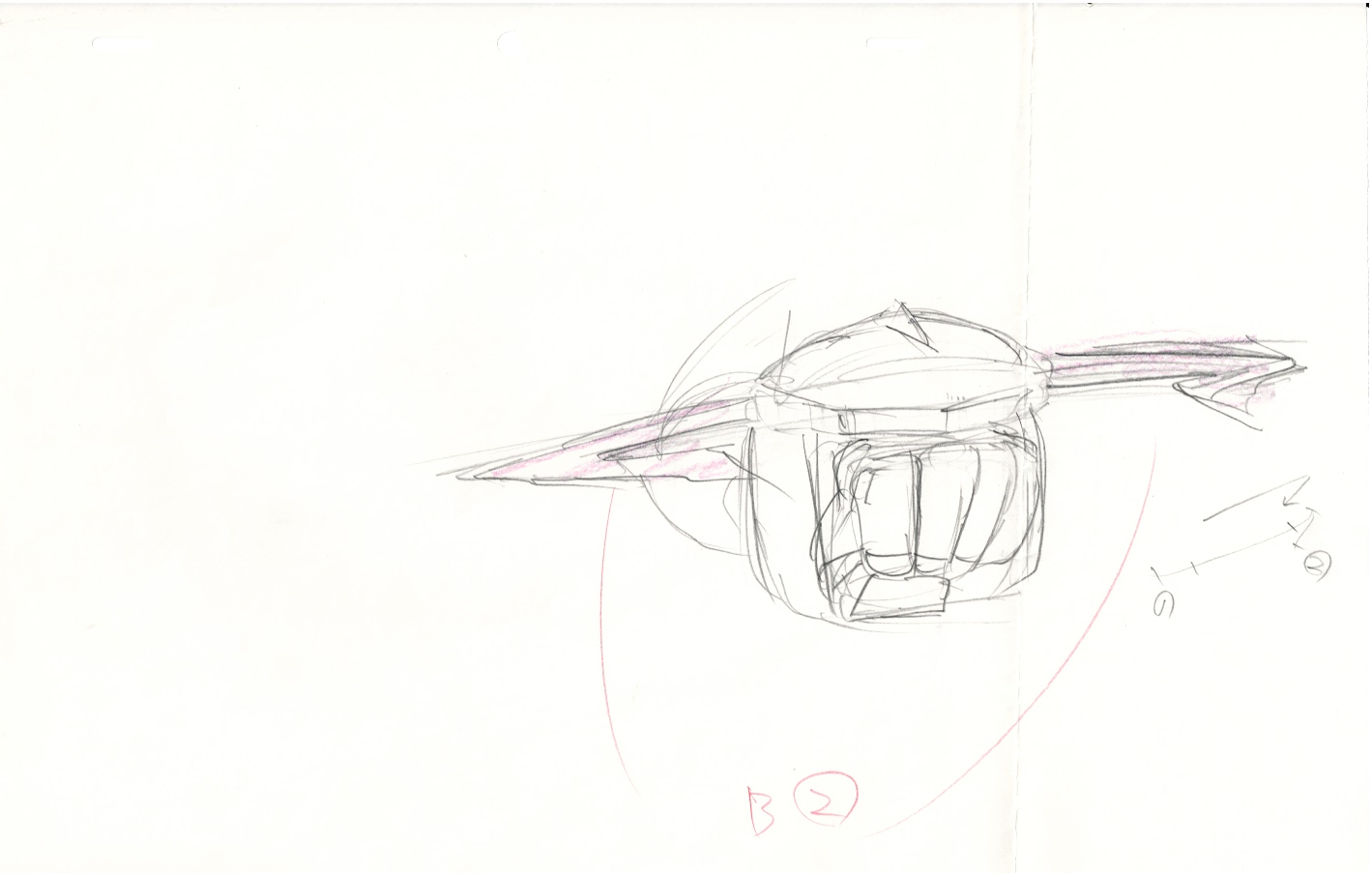 Mobile Suit Gundam Wing (Gundam Deathscythe) Original Cel and Drawing 12 page set