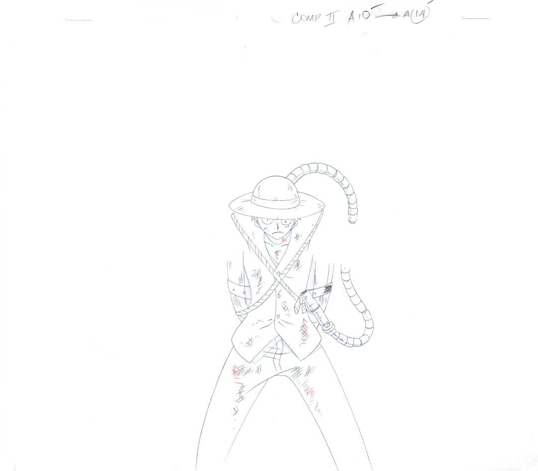 One Piece Original Drawing 2-Page Set (Monkey D Luffy)