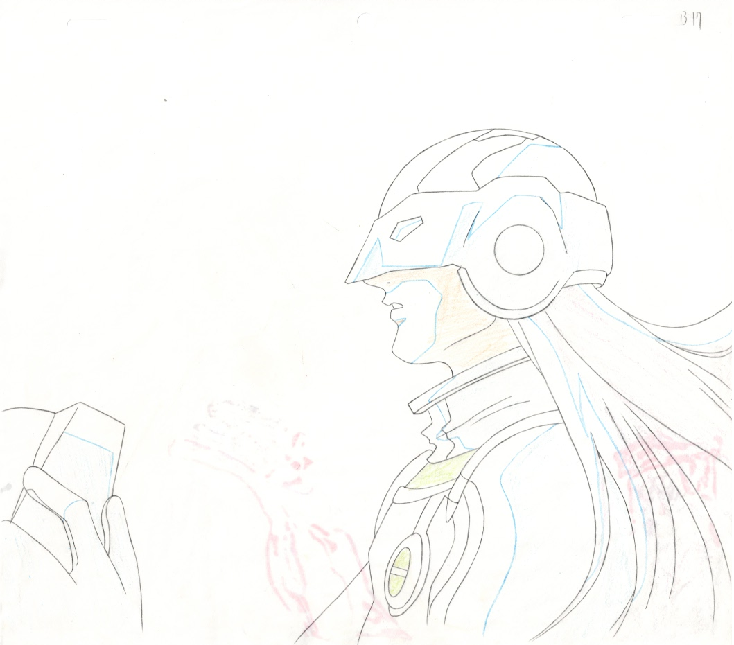 Mobile Suit Gundam Wing (Zechs Merquise) Original Cel and Drawing