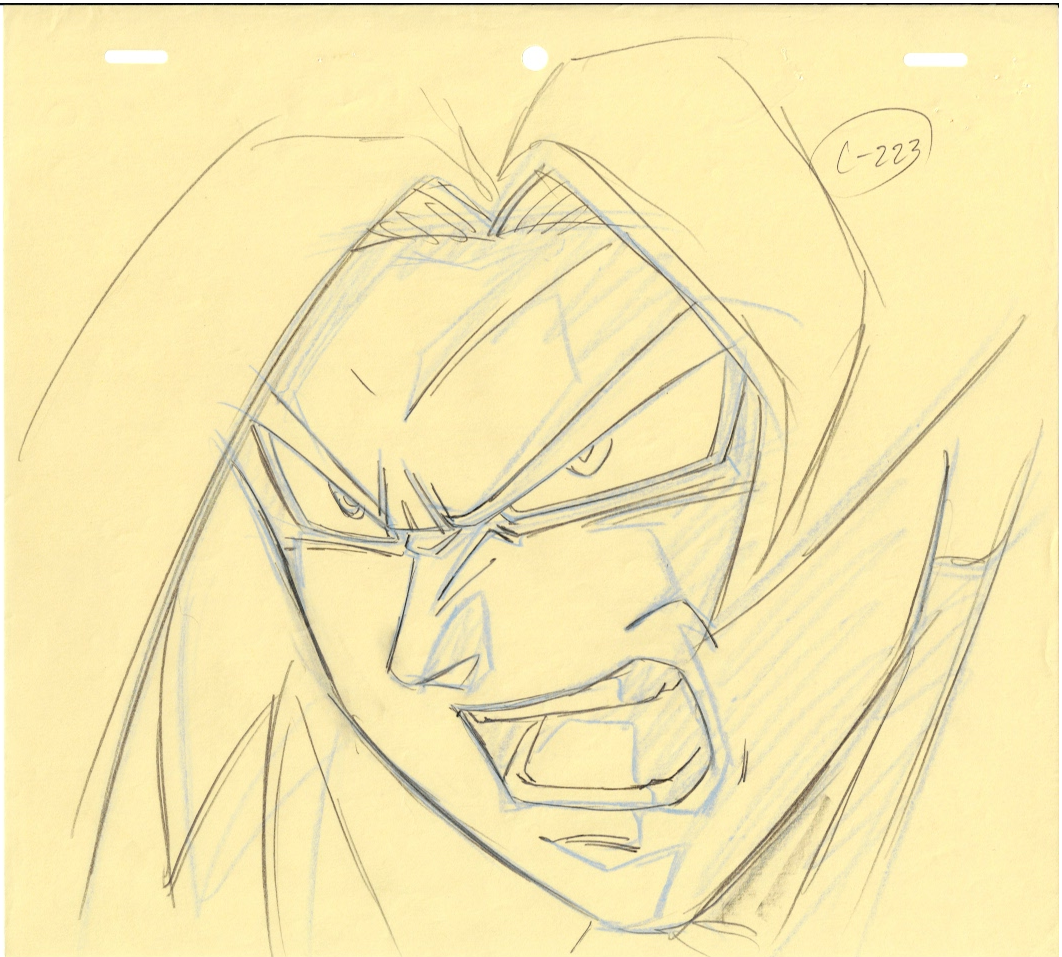 Dragon Ball GT Original Drawing (Son Goku) 4-page set & Layout Copy
