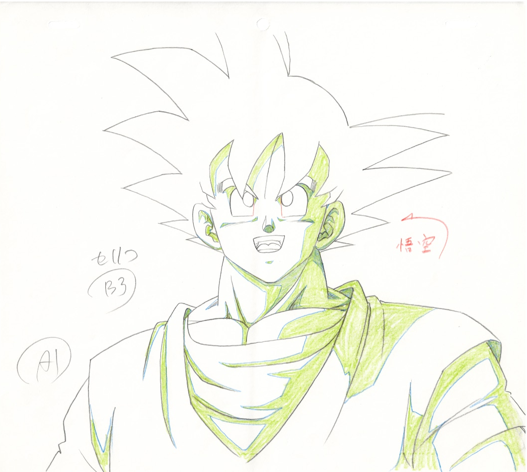 Dragon Ball Z Original Drawing (Son Goku) 3-page Set