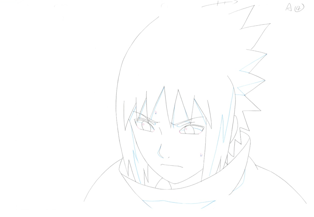 Naruto Original Drawing (Uchiha Sasuke) 2-page set
