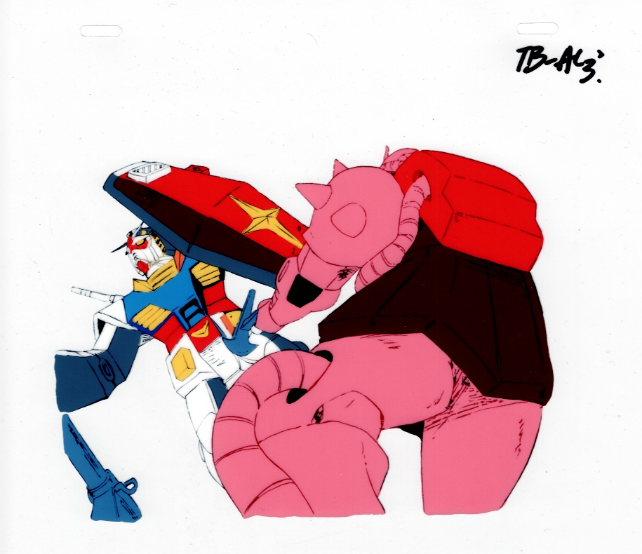 Mobile Suit Gundam Original Cel (Gundam & Char's Custom Zaku II)