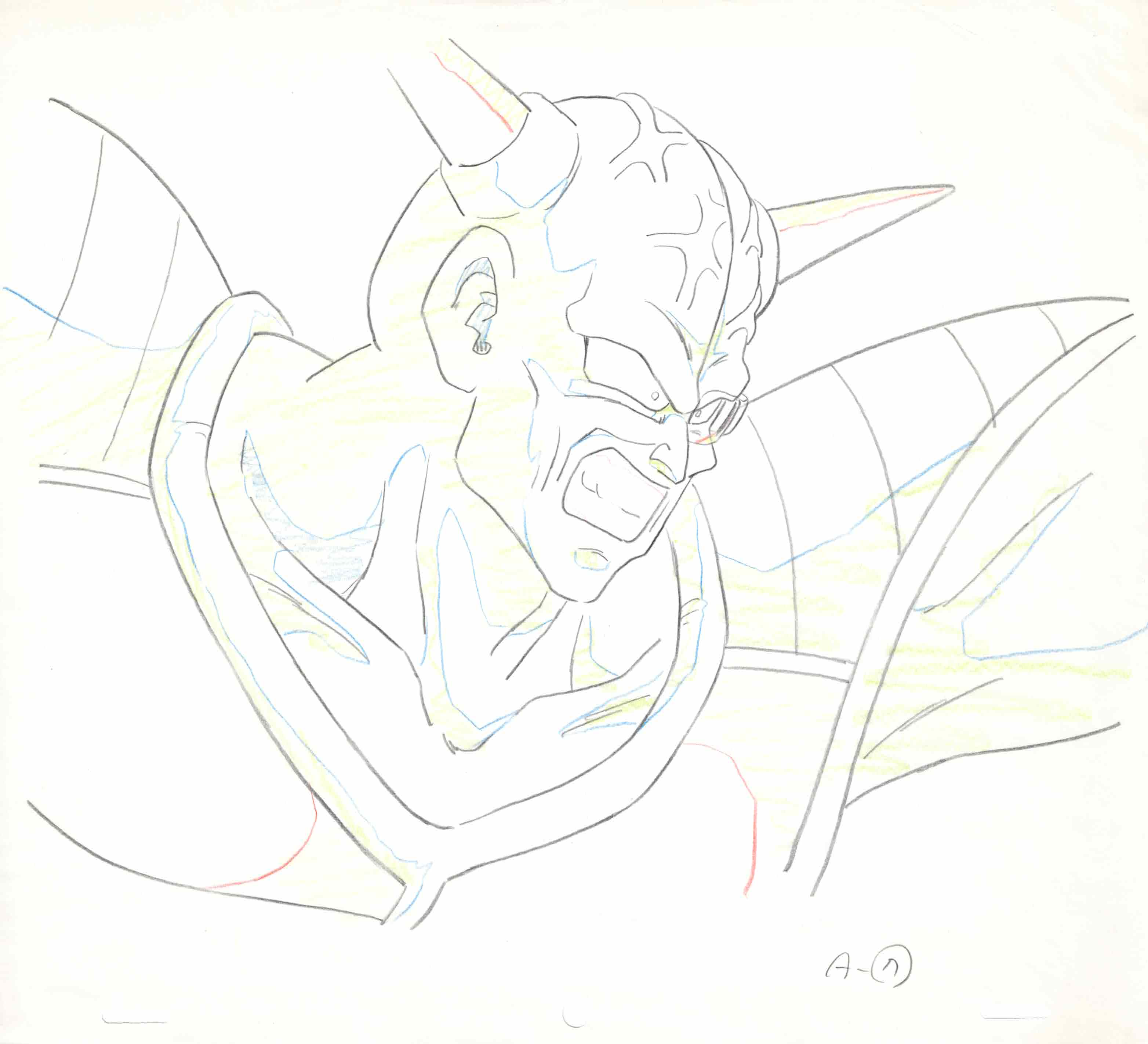 Boceto original de Dragon Ball (Ginyu)