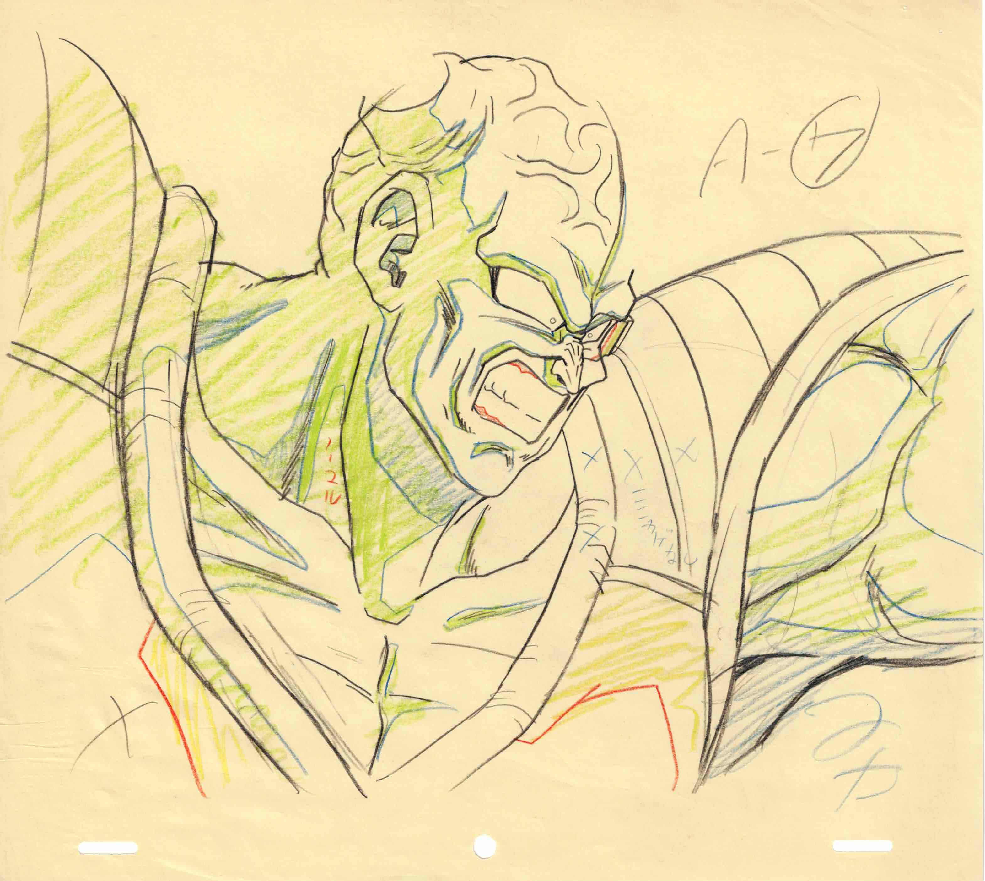 Boceto original de Dragon Ball (Ginyu)