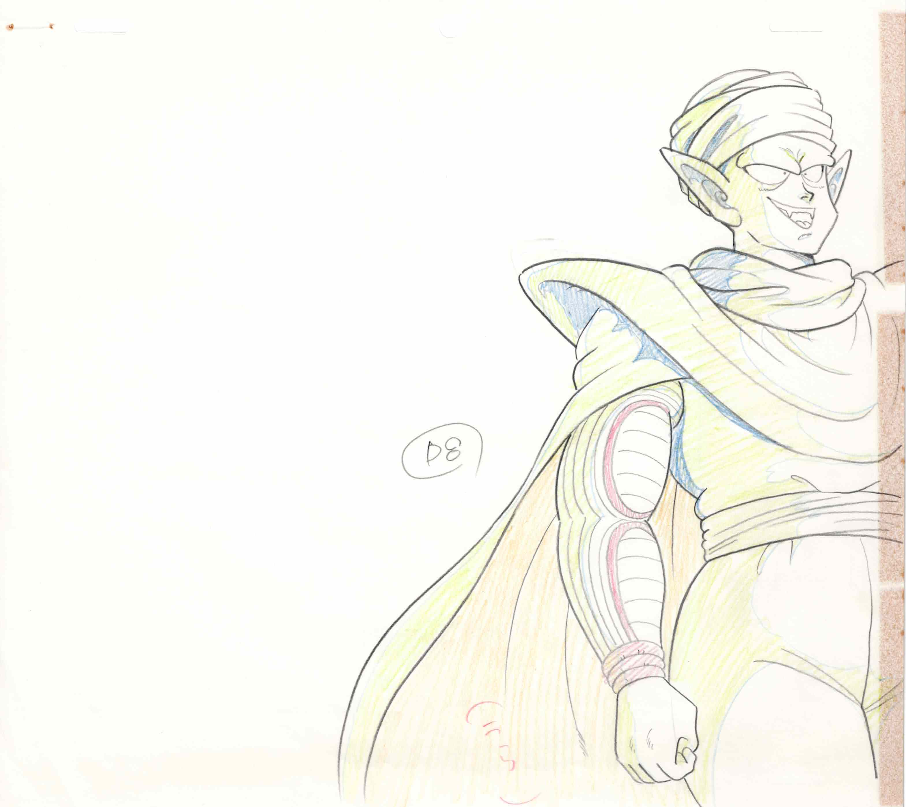 Boceto original de Dragon Ball (piccolo)