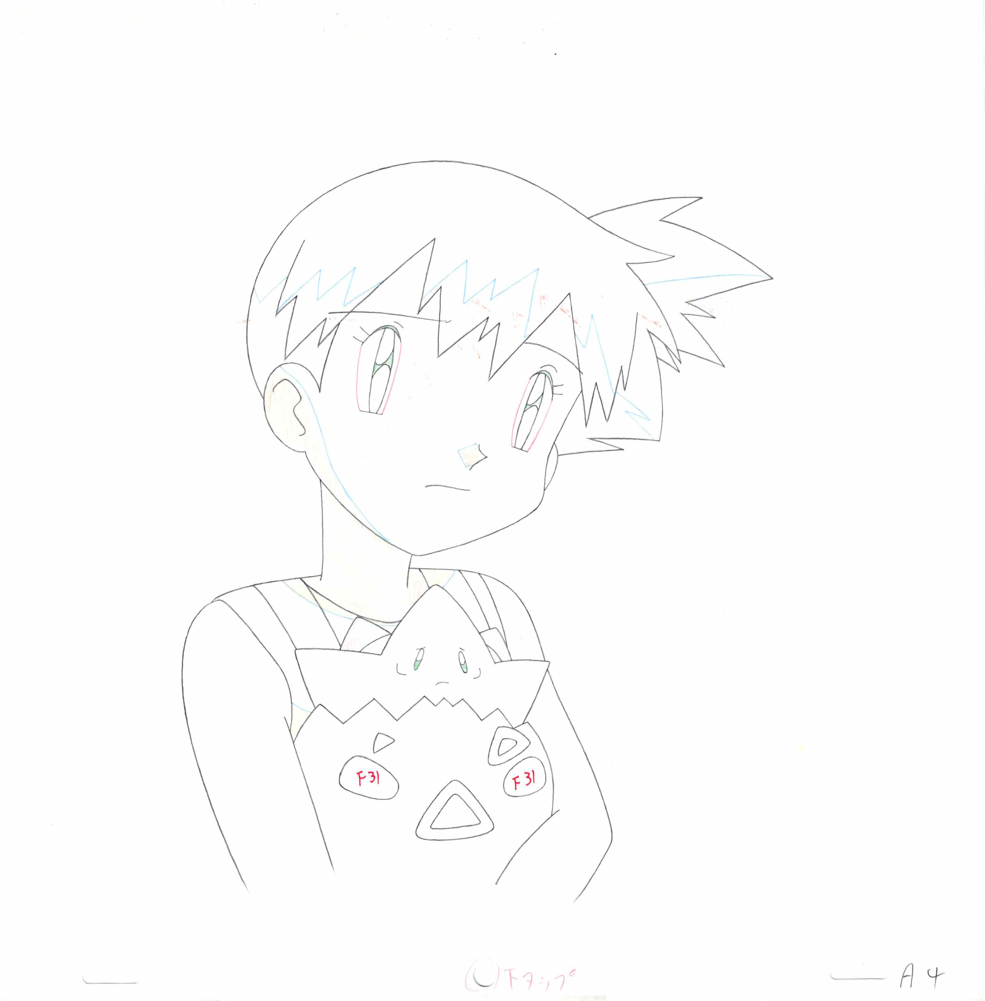 Pokemon Original Drawing (Misty,Togepi)