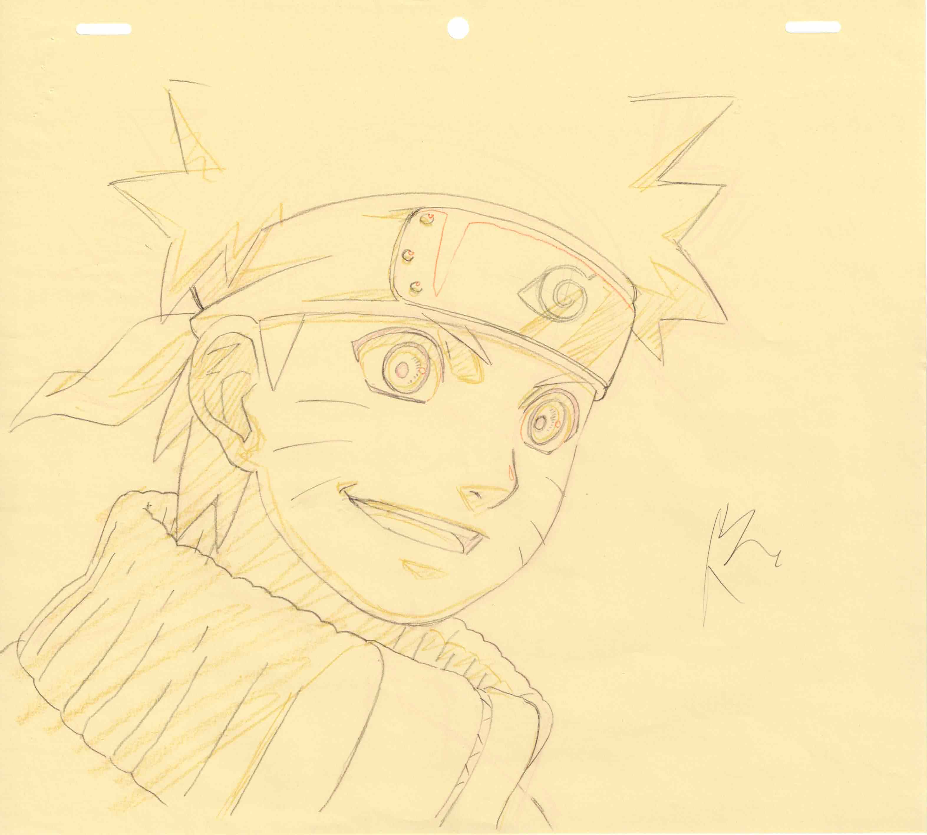 Naruto Original Drawing (Naruto Uzumaki) 3 page Set