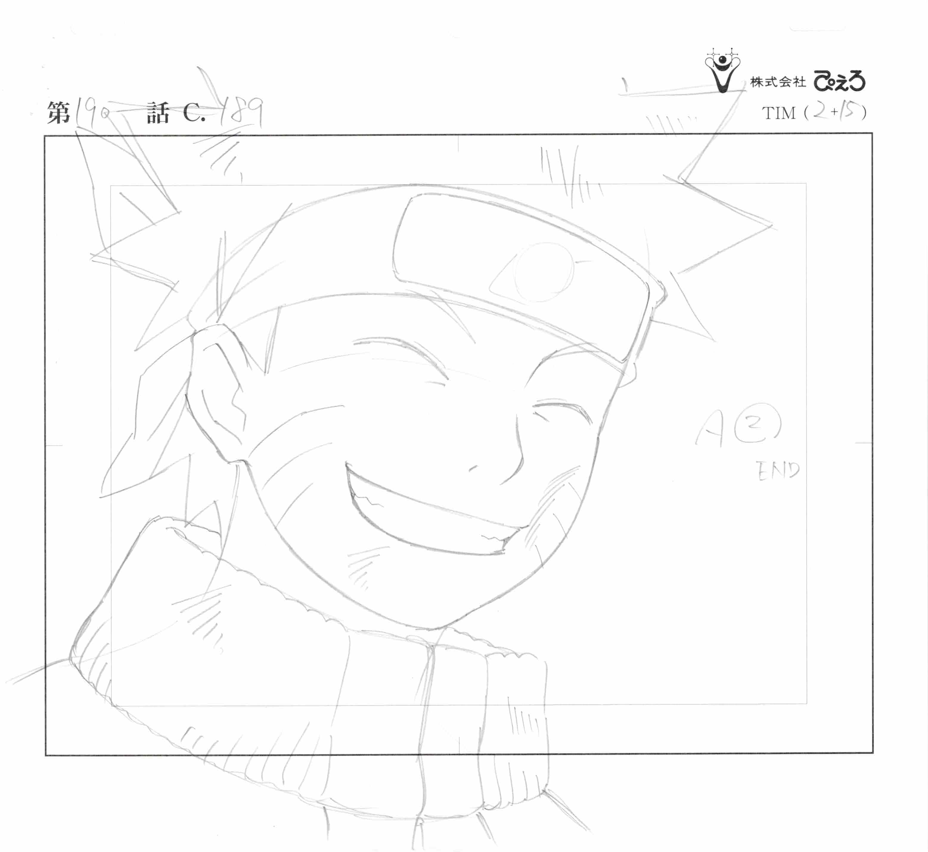 Naruto Original Drawing (Naruto Uzumaki) 2 page Set