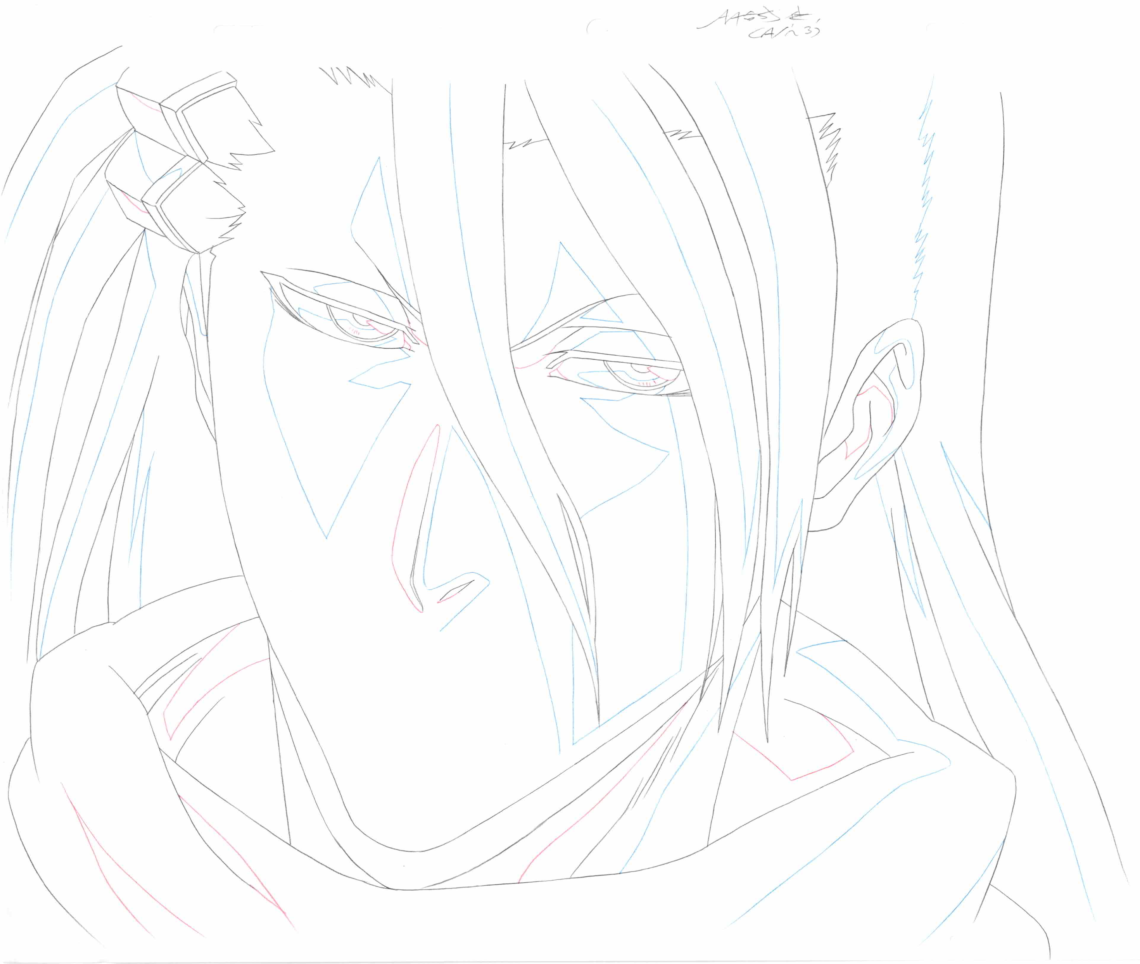 Bleach Original Drawing (Byakuya Kuchiki) 5 page Set