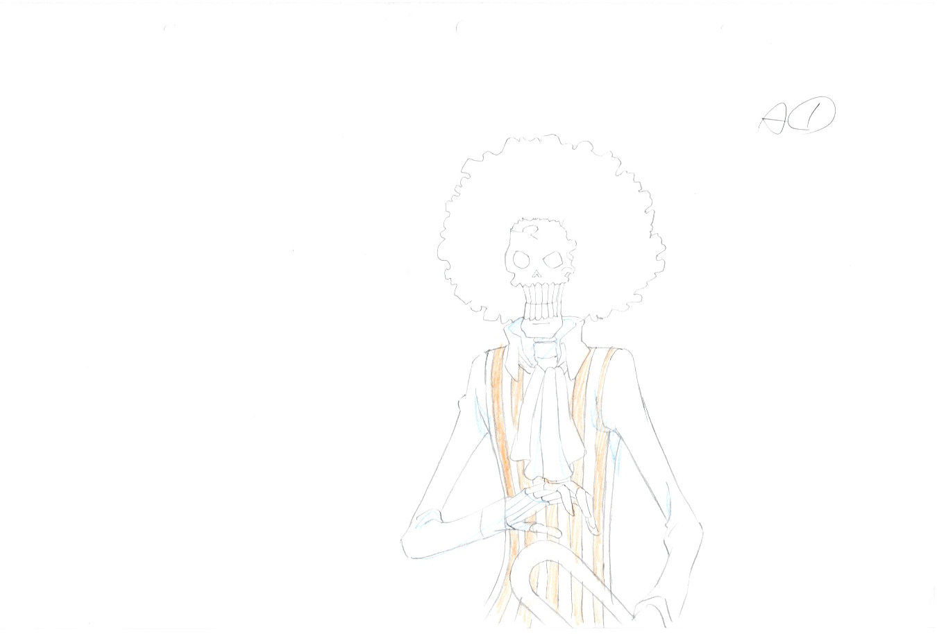 One Piece Original Drawing (Brook)