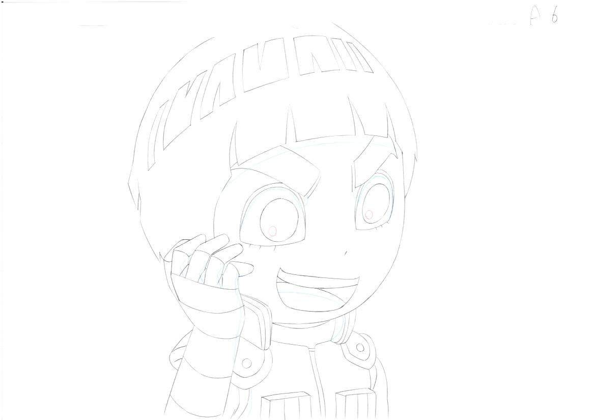 Naruto Original Sketch 3 page Set (Rock Lee)