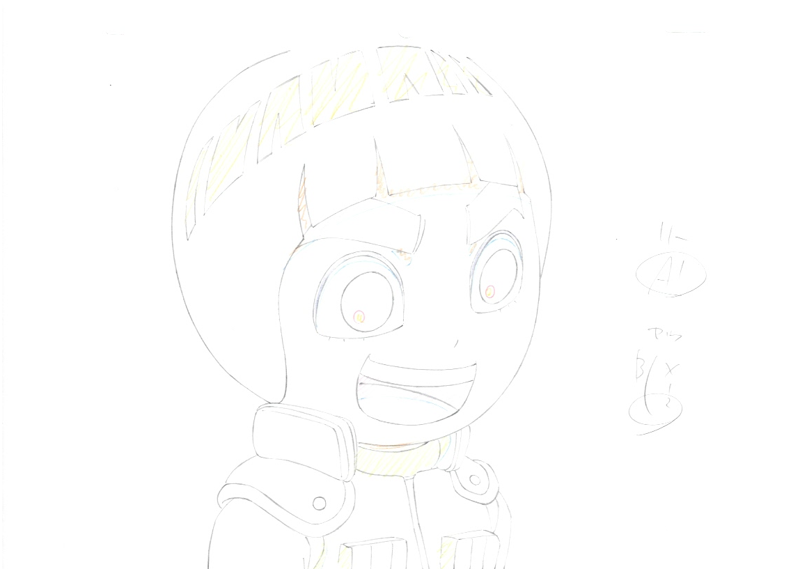 Naruto Original Sketch 2 Page Set (Rock Lee)