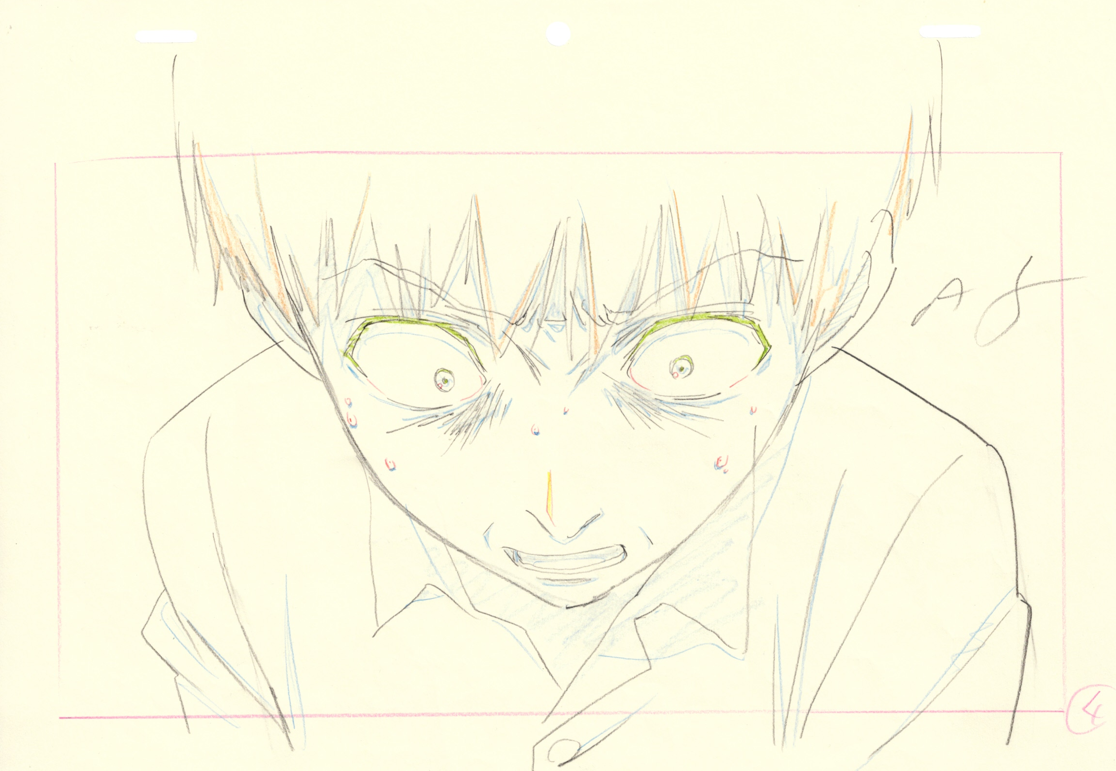 Tokyo Ghoul Original Drawing (Ken Kaneki) 2-page Set